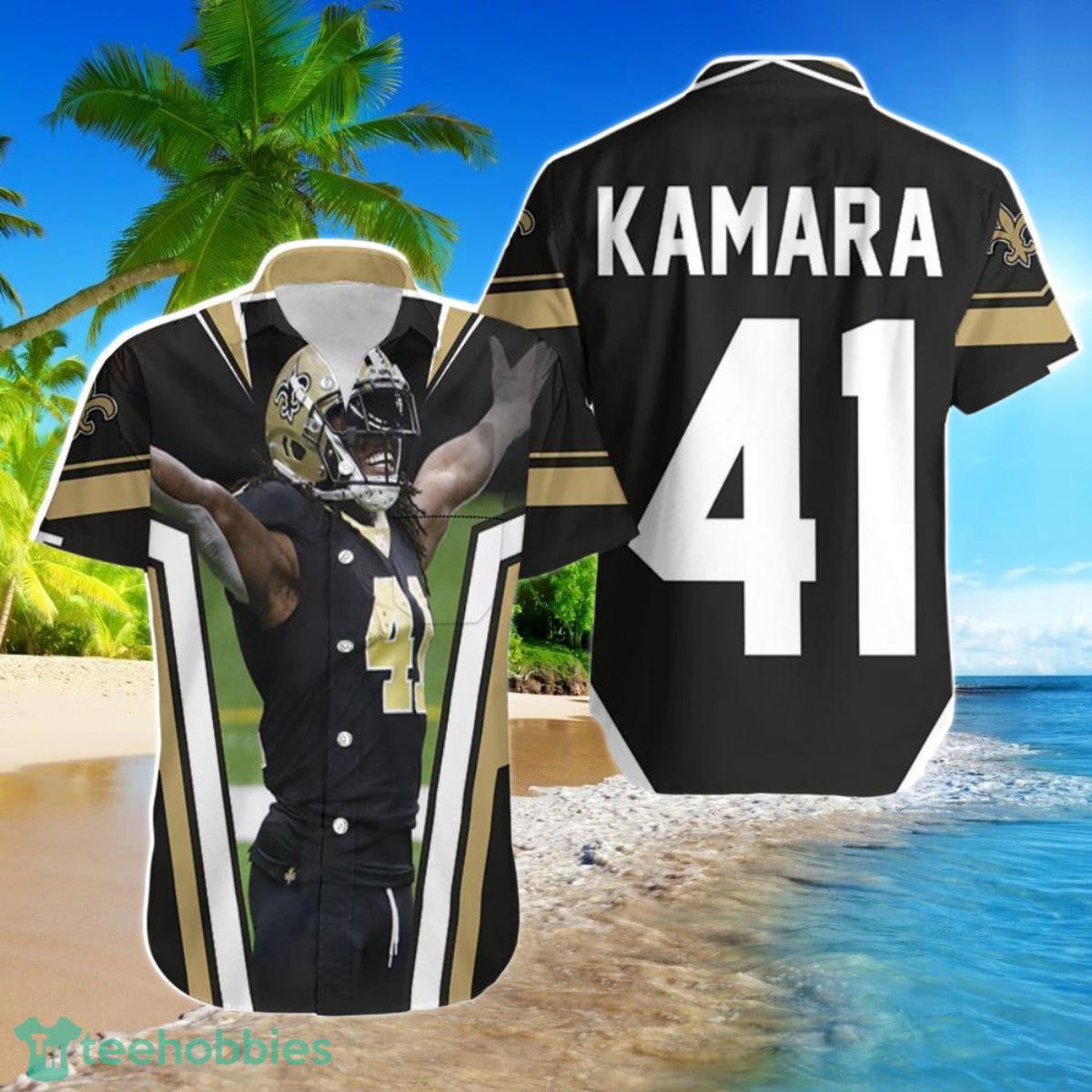 Beach Shirt New Orleans Saints Alvin Kamara 41 Legend Hawaiian Shirt For Men Women Product Photo 1