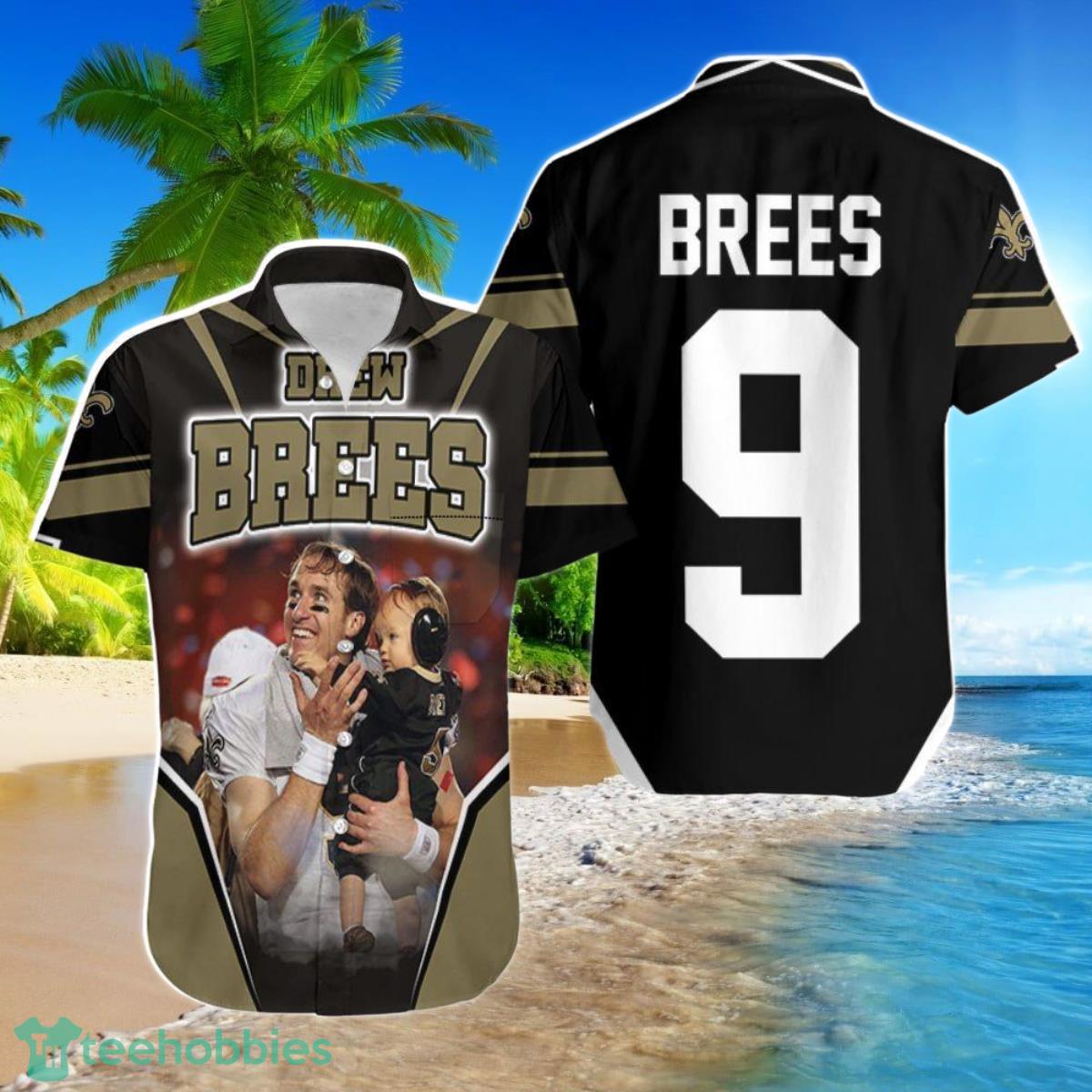 Beach Shirt New Orleans Saints Drew Brees And Son Hawaiian Shirt For Men Women Product Photo 1