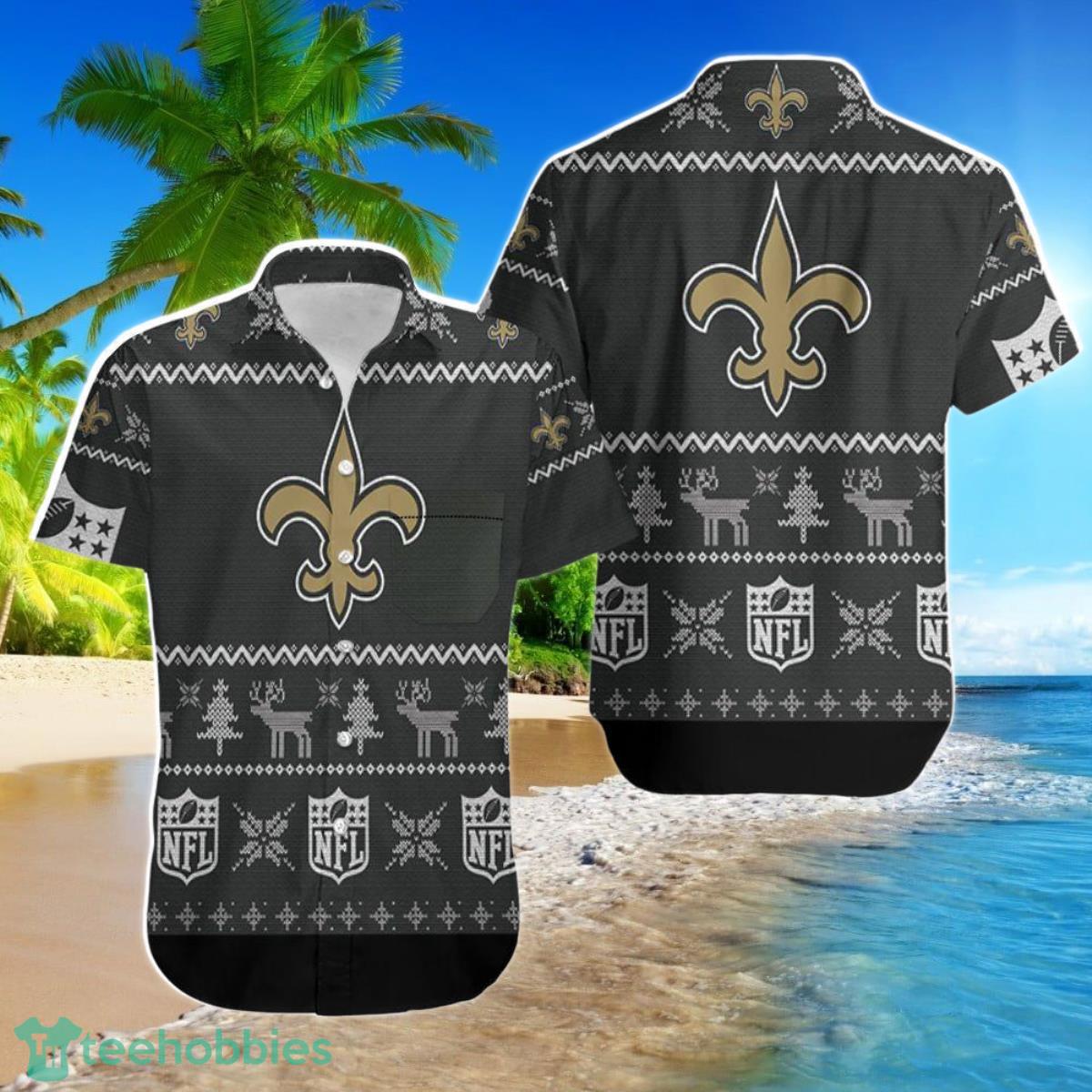 Beach Shirt New Orleans Saints Ugly Christmas 3D Printed Sweatshirt Ugly Hawaiian Shirt For Men Women Product Photo 1