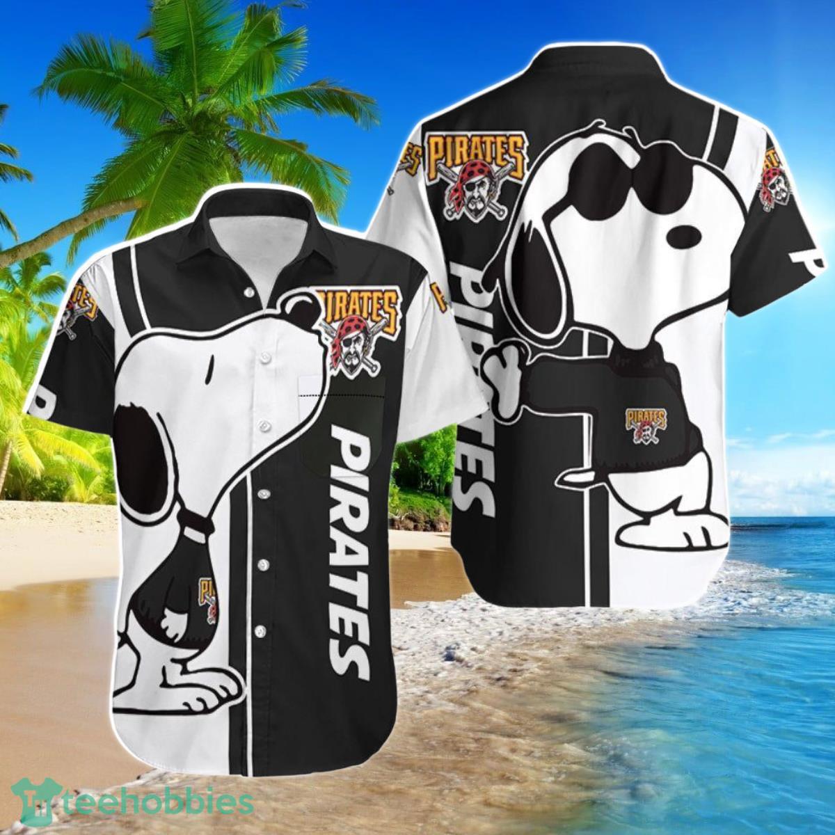 Beach Shirt Pittsburgh Pirates Snoopy Lover 3D Printed Hawaiian Shirt For Men Women Product Photo 1