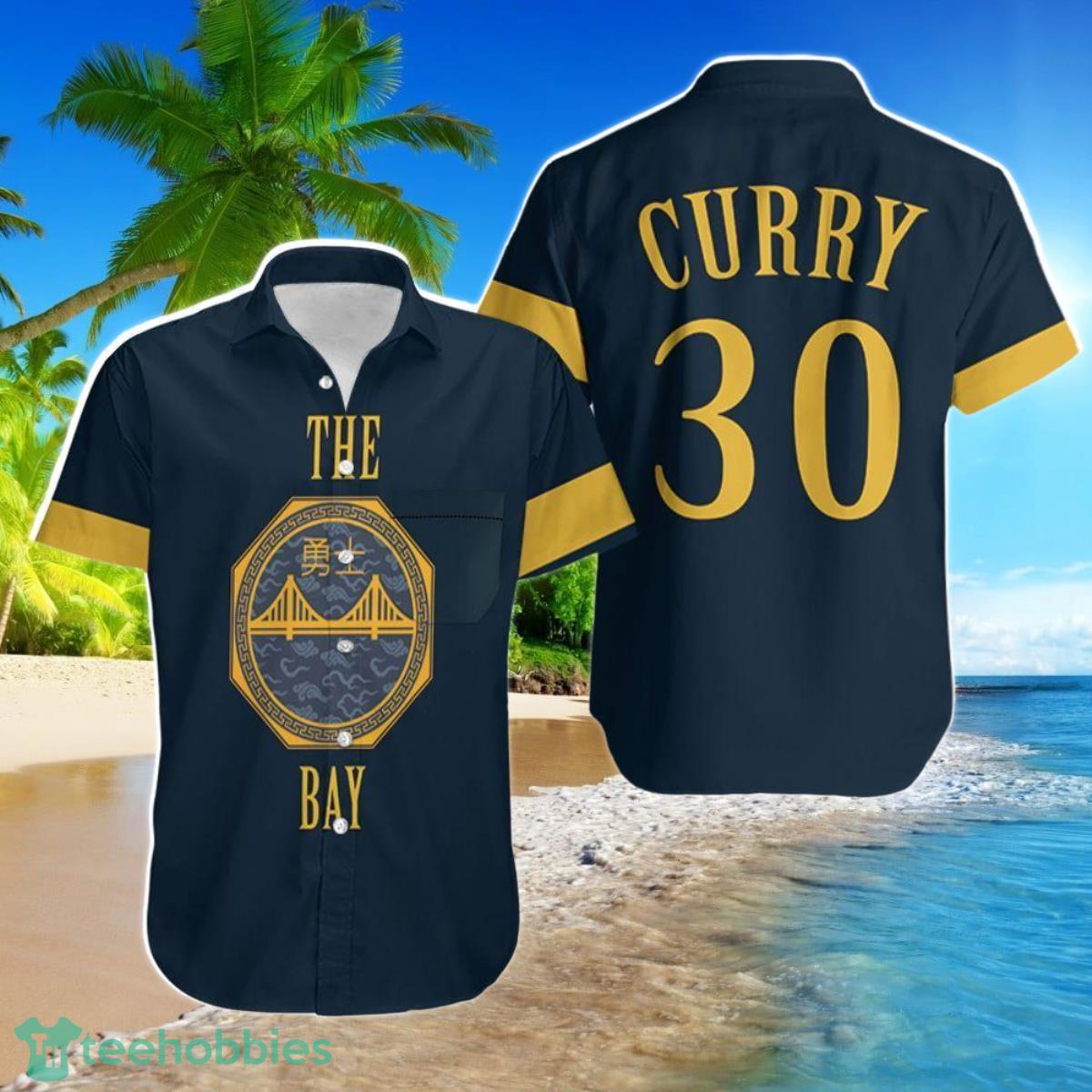 Beach Shirt Stephen Curry Golden State Warriors City Edition Navy Jersey Hawaiian Shirt For Men Women Product Photo 1