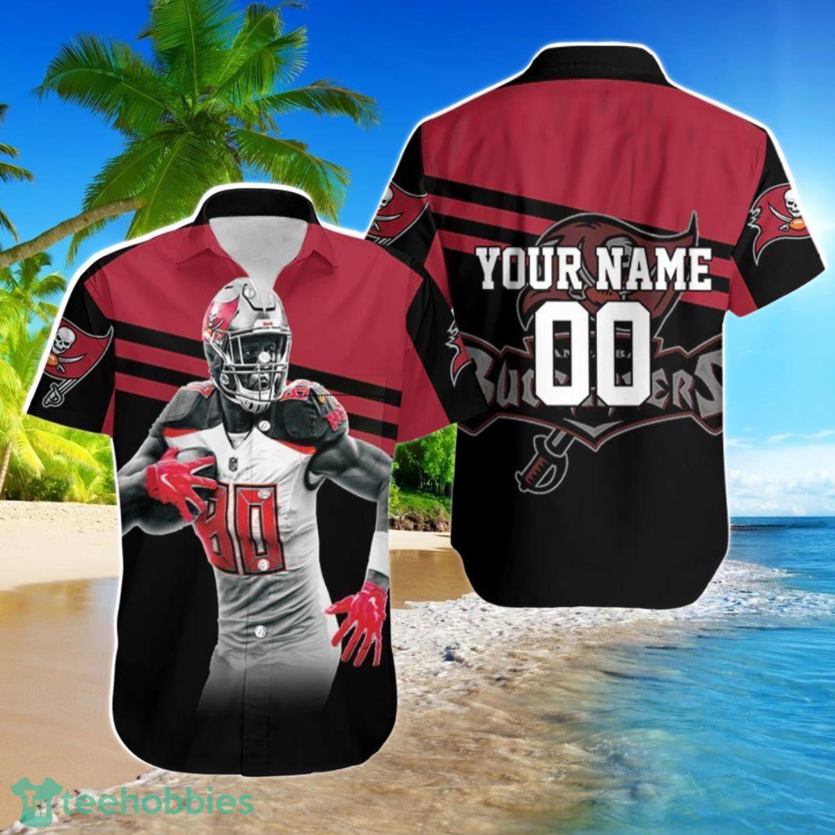 Beach Shirt Tampa Bay Buccaneers Michael Clayton 80 For Fan Personalized Hawaiian Gift For Fans Product Photo 1