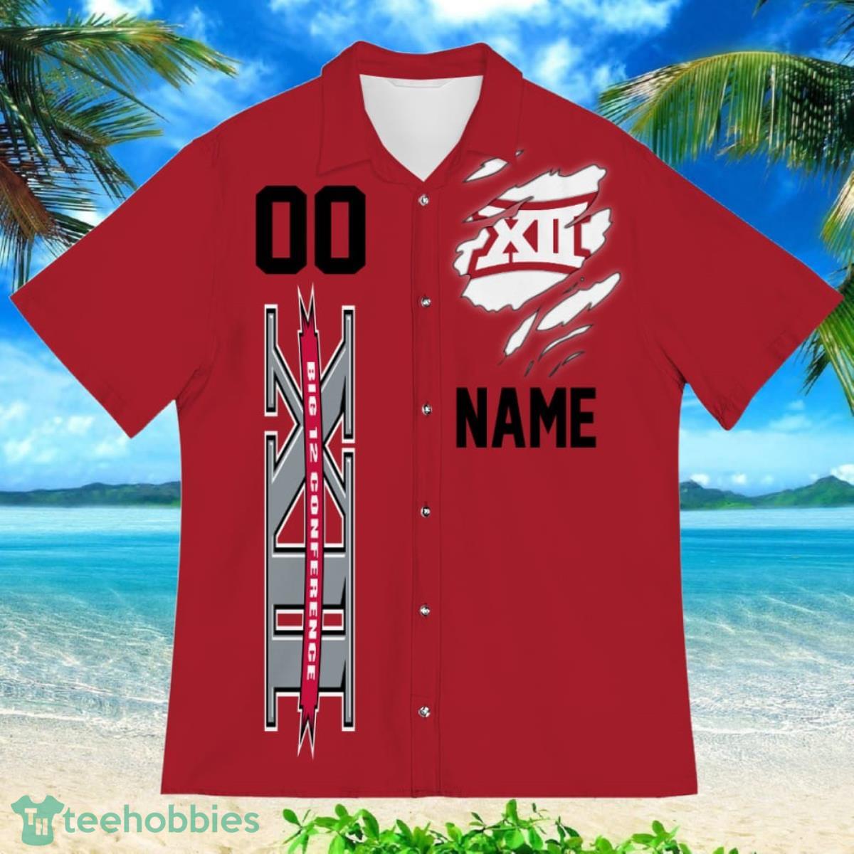 Big 12 Conference Sports American Football Hawaiian Shirt Custom Name And Number Product Photo 2