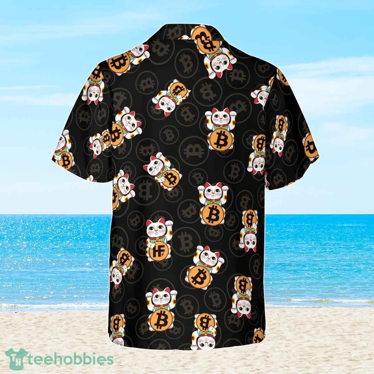 Bitcoin Lucky Cat Hawaiian Shirt For Men And Women Product Photo 2