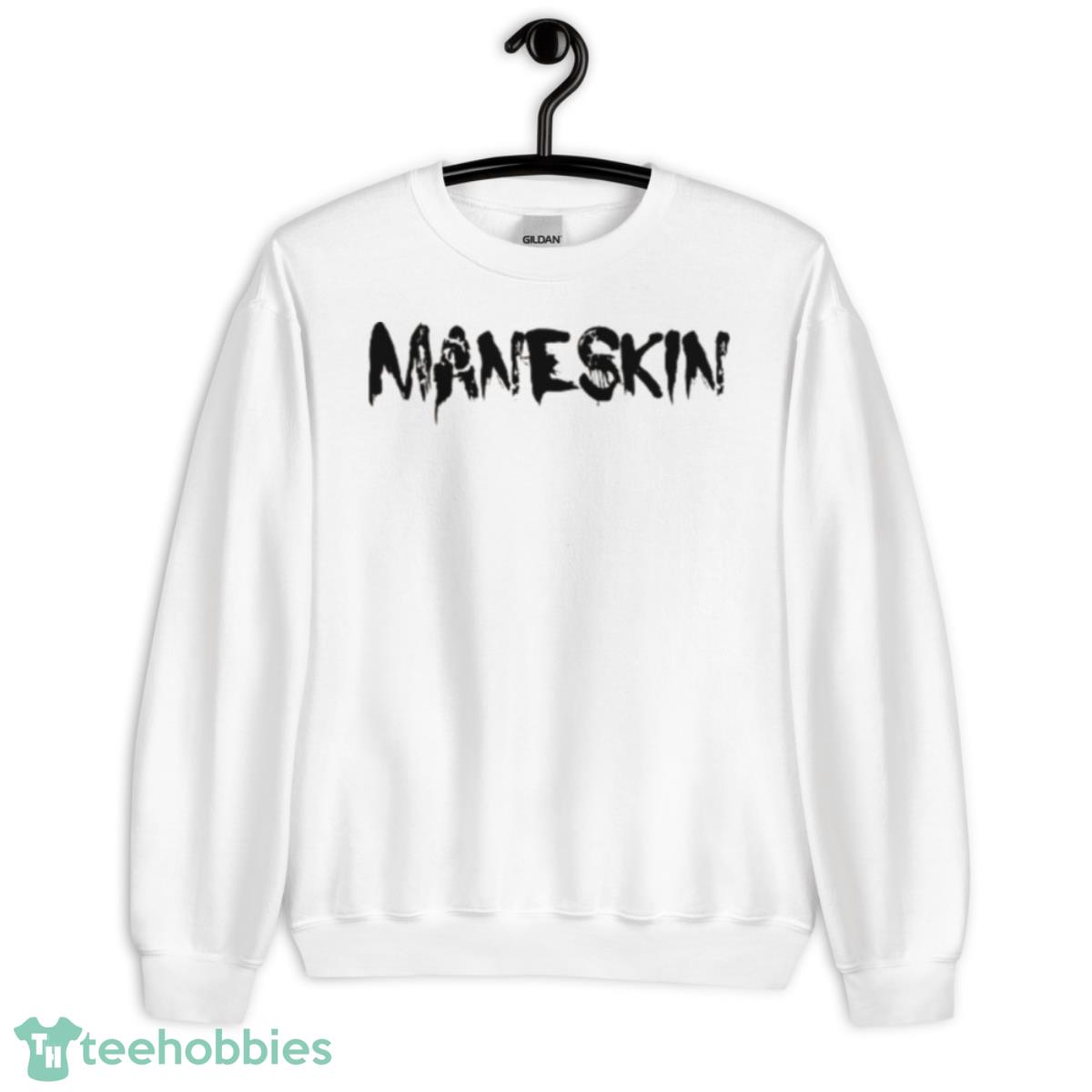 Black Text Maneskin shirt - Unisex Heavy Blend Crewneck Sweatshirt