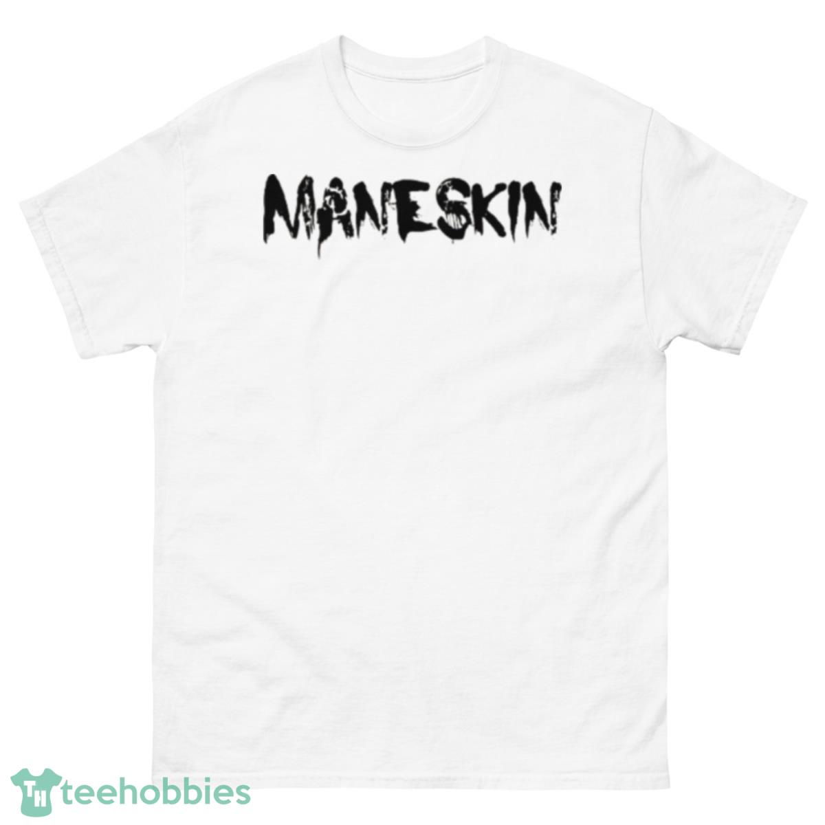 Black Text Maneskin shirt - 500 Men’s Classic Tee Gildan