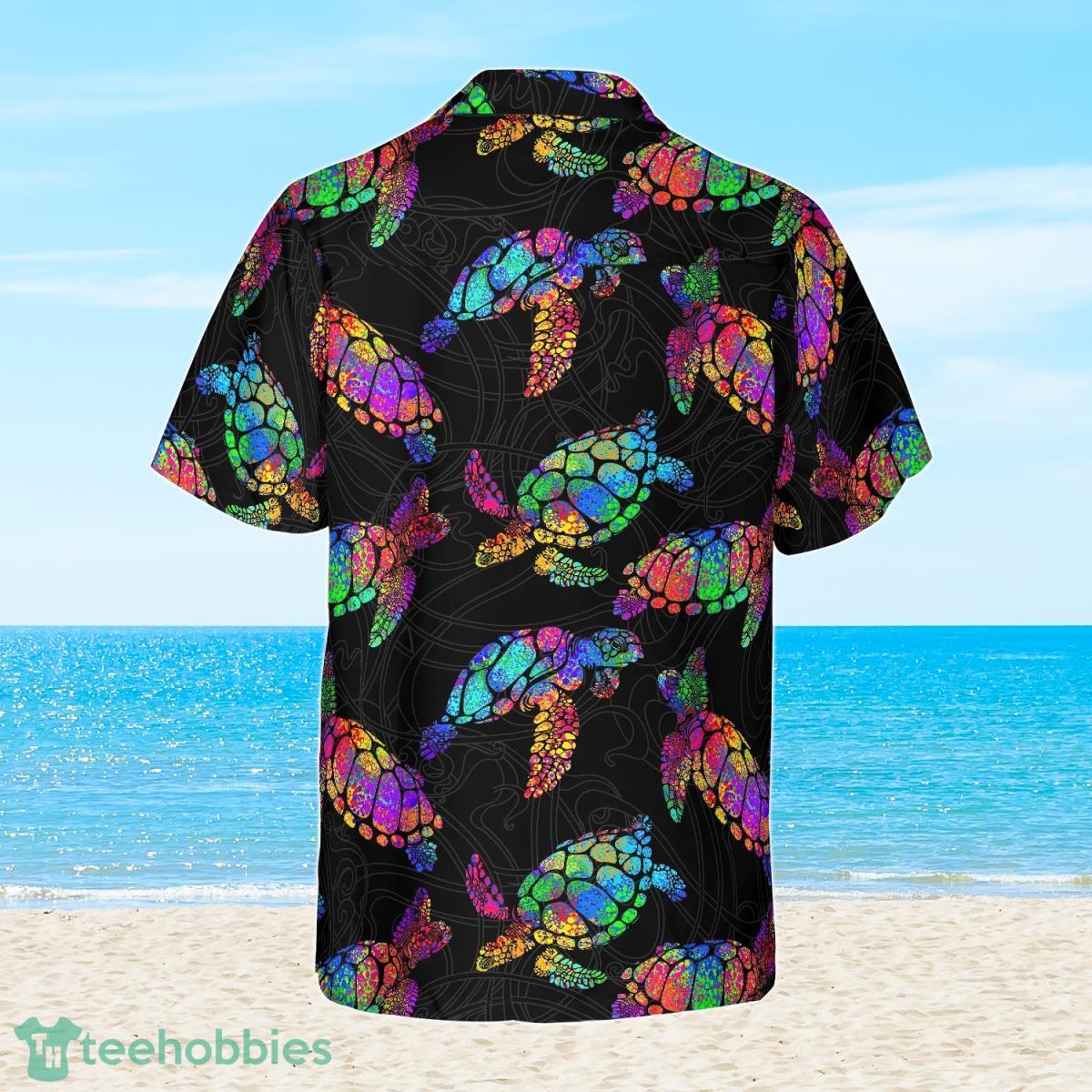Boho Style Sea Turtle Hawaiian Shirt For Men And Women Product Photo 2
