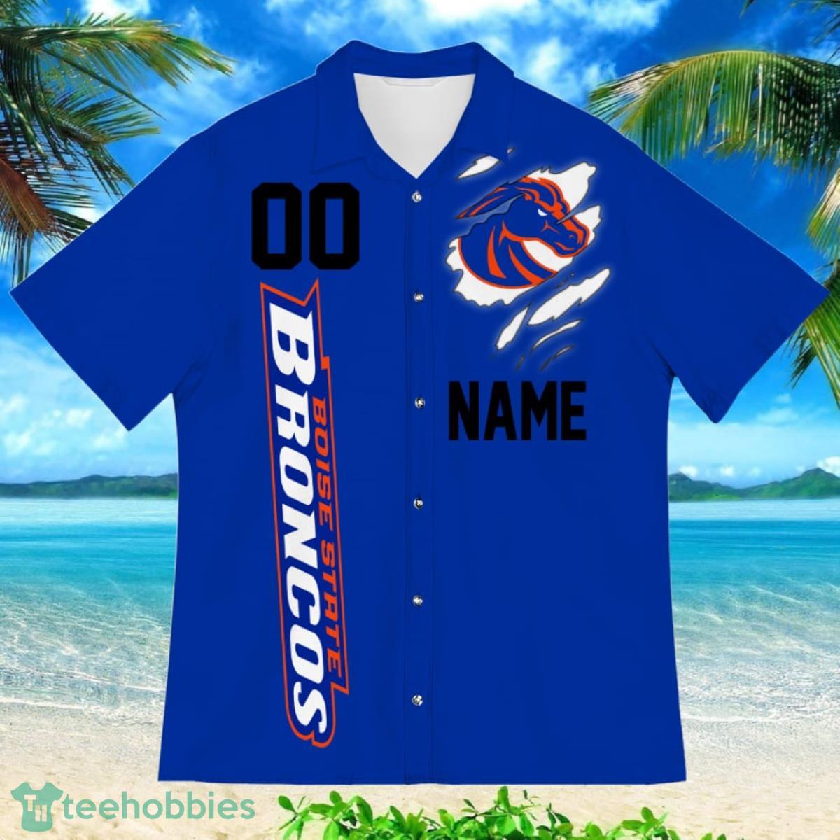Boise State Broncos Sports American Football Hawaiian Shirt Custom Name & Number Product Photo 2