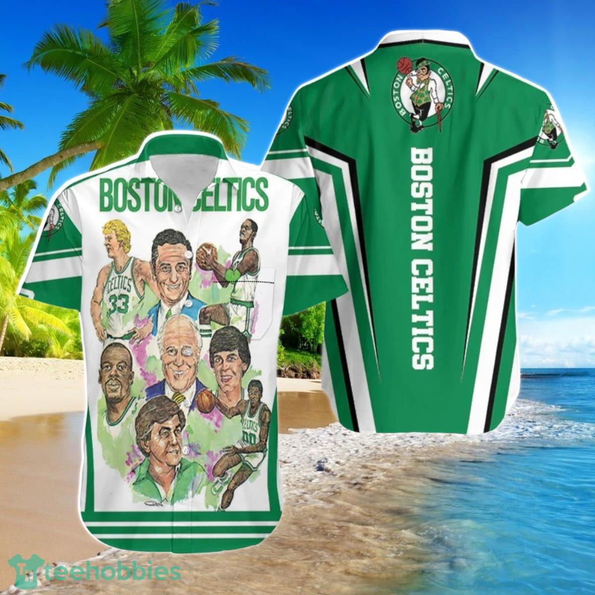 Boston Celtics 1982 Seasons Hawaiian Shirt For Men Women Beach Set Product Photo 1