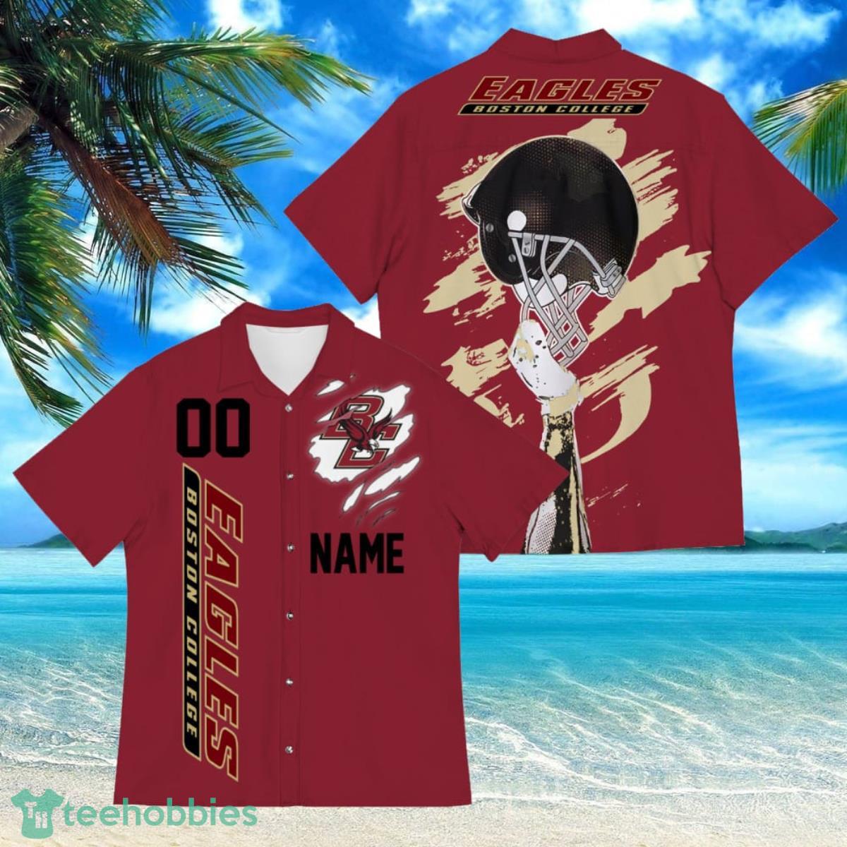 Boston College Eagles Sports American Football Hawaiian Shirt Custom Name & Number Product Photo 1