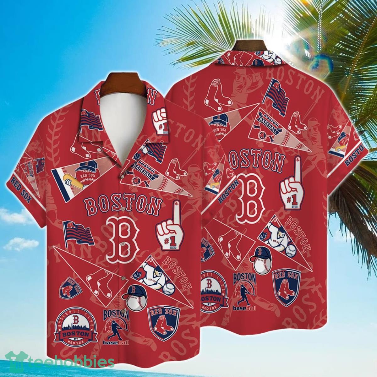 Boston Red Sox Major League Baseball 3D Print Hawaiian Shirt Product Photo 1