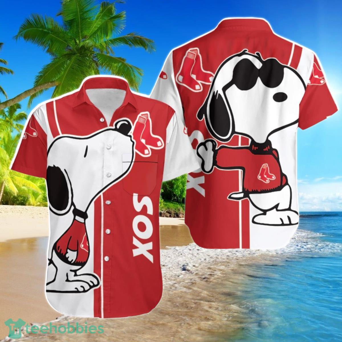Boston Red Sox Snoopy Lover 3D Printed Hawaiian Shirt For Men