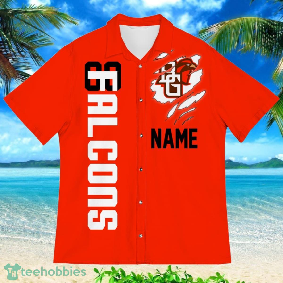 Bowling Green Falcons Sports American Football Hawaiian Shirt Custom Name & Number Product Photo 2