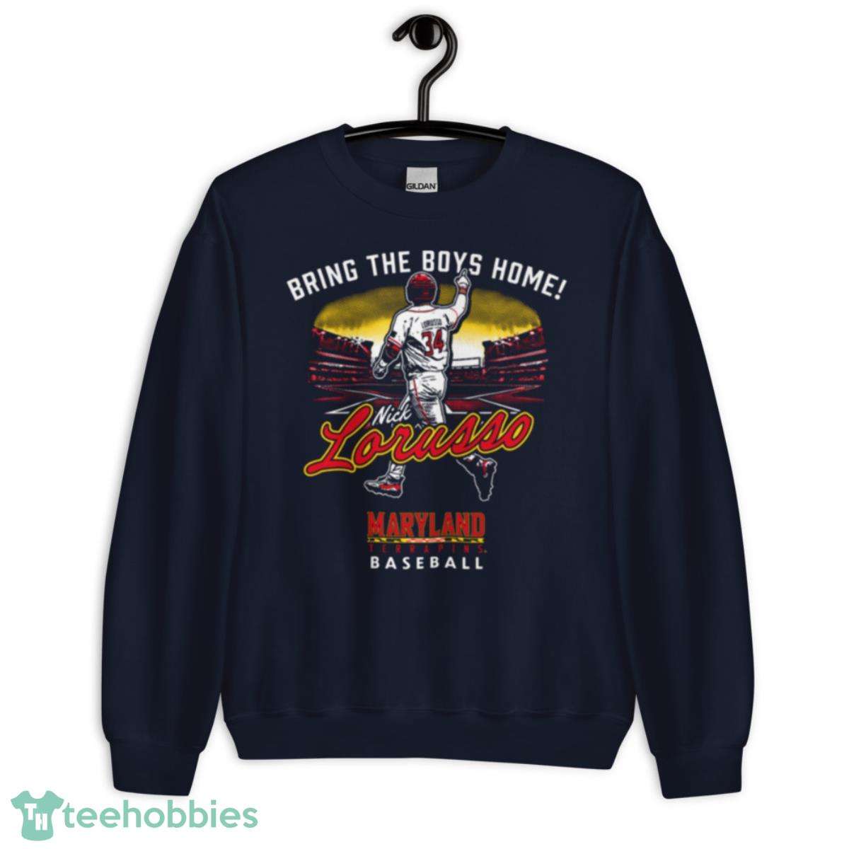 Bring The Boys Home Nick Lorusso Maryland Terrapins Baseball Shirt - Unisex Crewneck Sweatshirt-1
