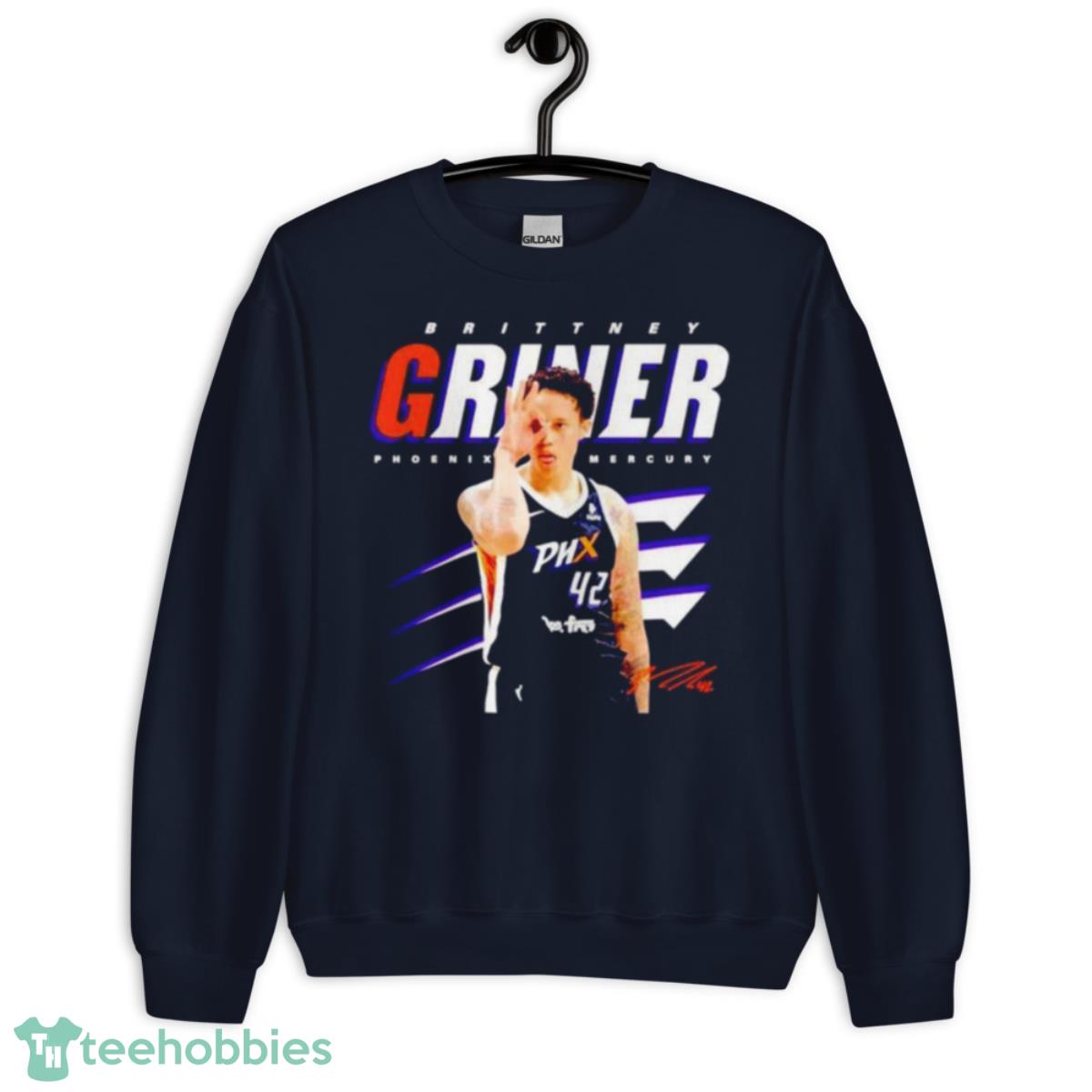 Brittney Griner Phoenix Mercury Signature Shirt - Unisex Crewneck Sweatshirt-1