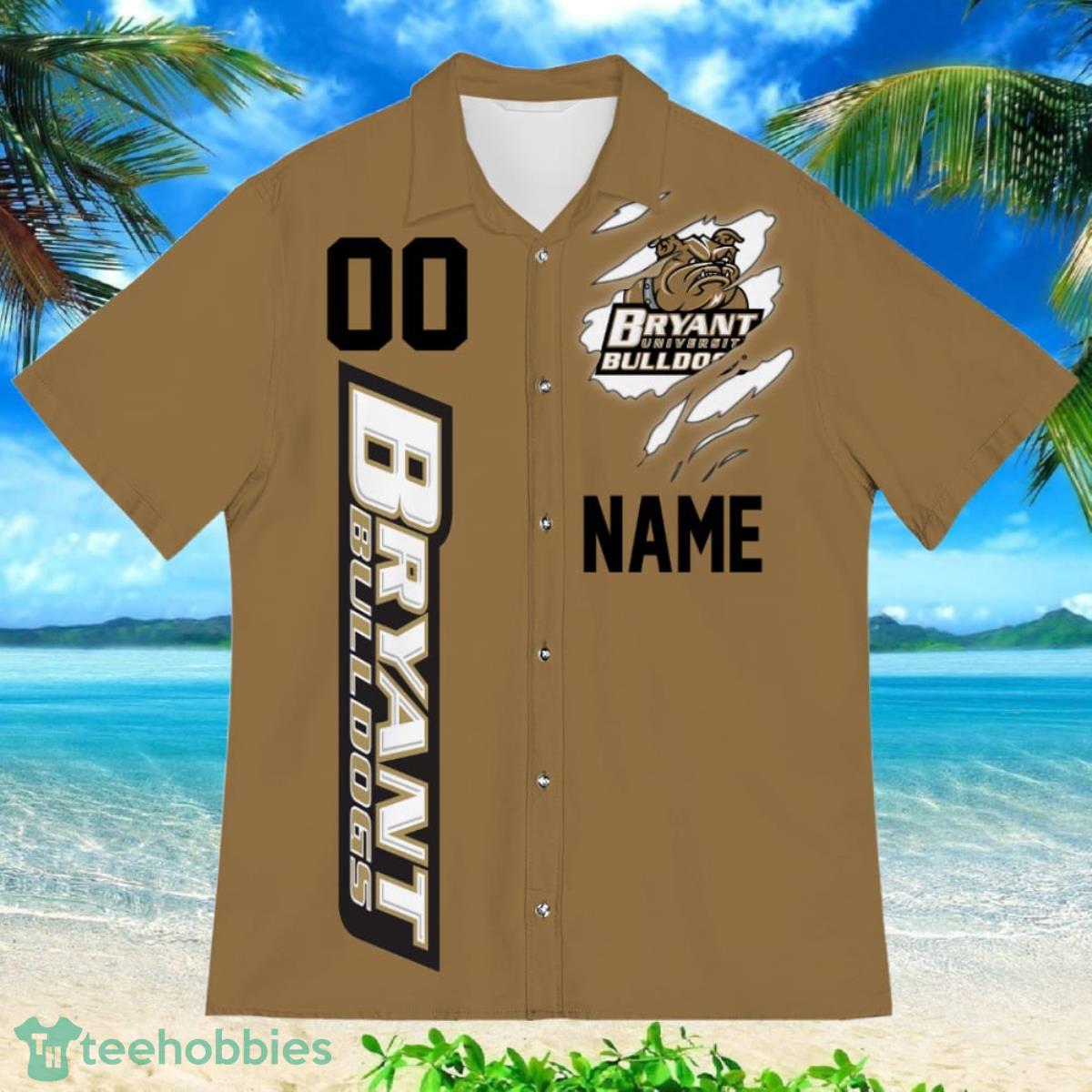 Bryant Bulldogs Sports American Football Hawaiian Shirt Custom Name & Number Product Photo 2