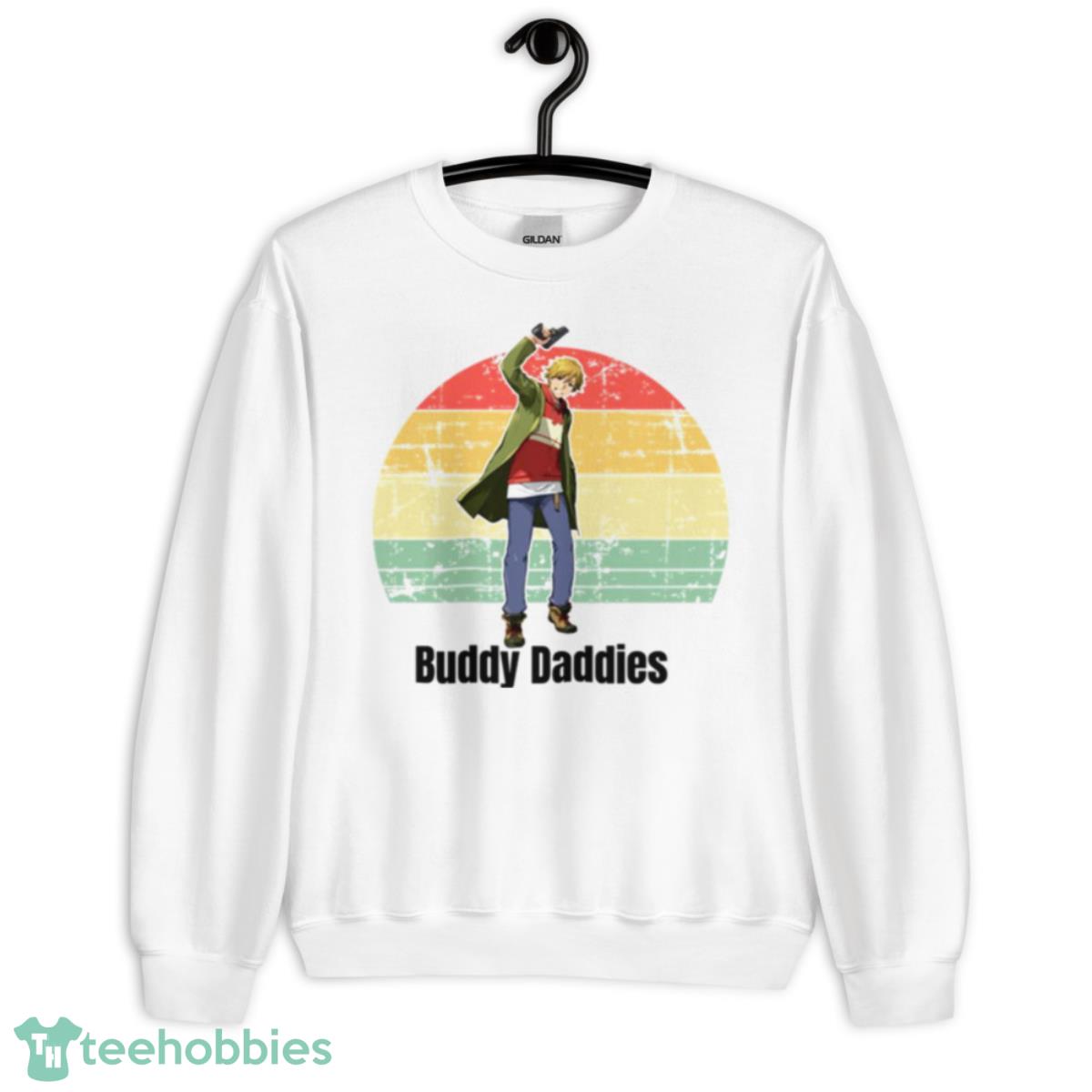 Buddy Daddies Distressed Anime shirt - Unisex Heavy Blend Crewneck Sweatshirt