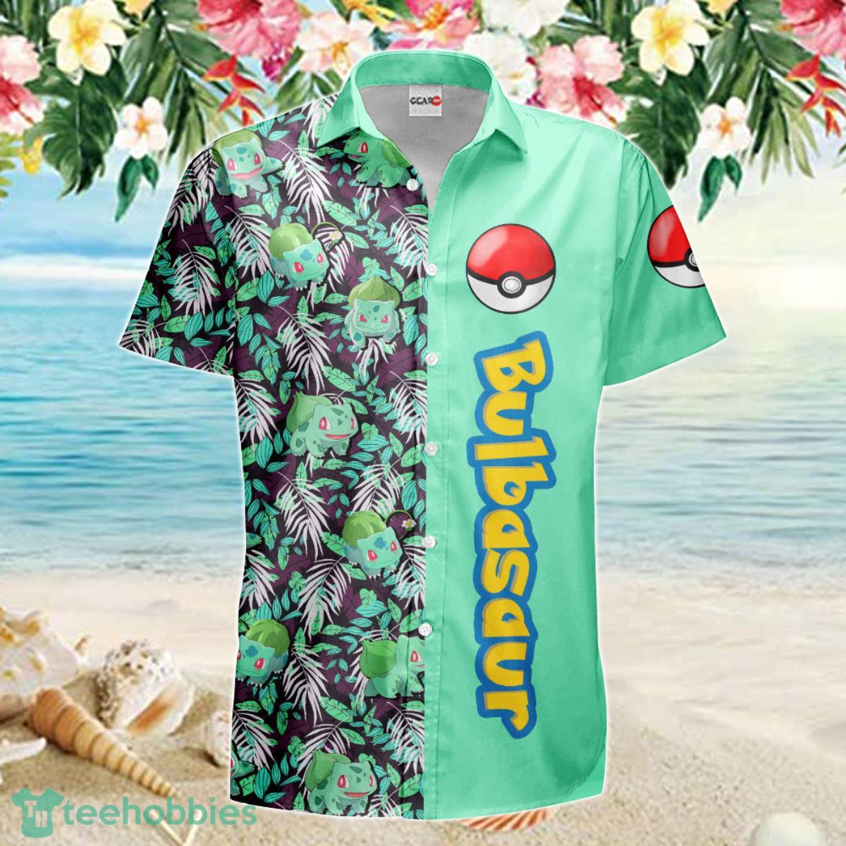 Bulbasaur Hawaiian Shirt Anime Merch Clothes Unique Gift For Men Women Fans Product Photo 2