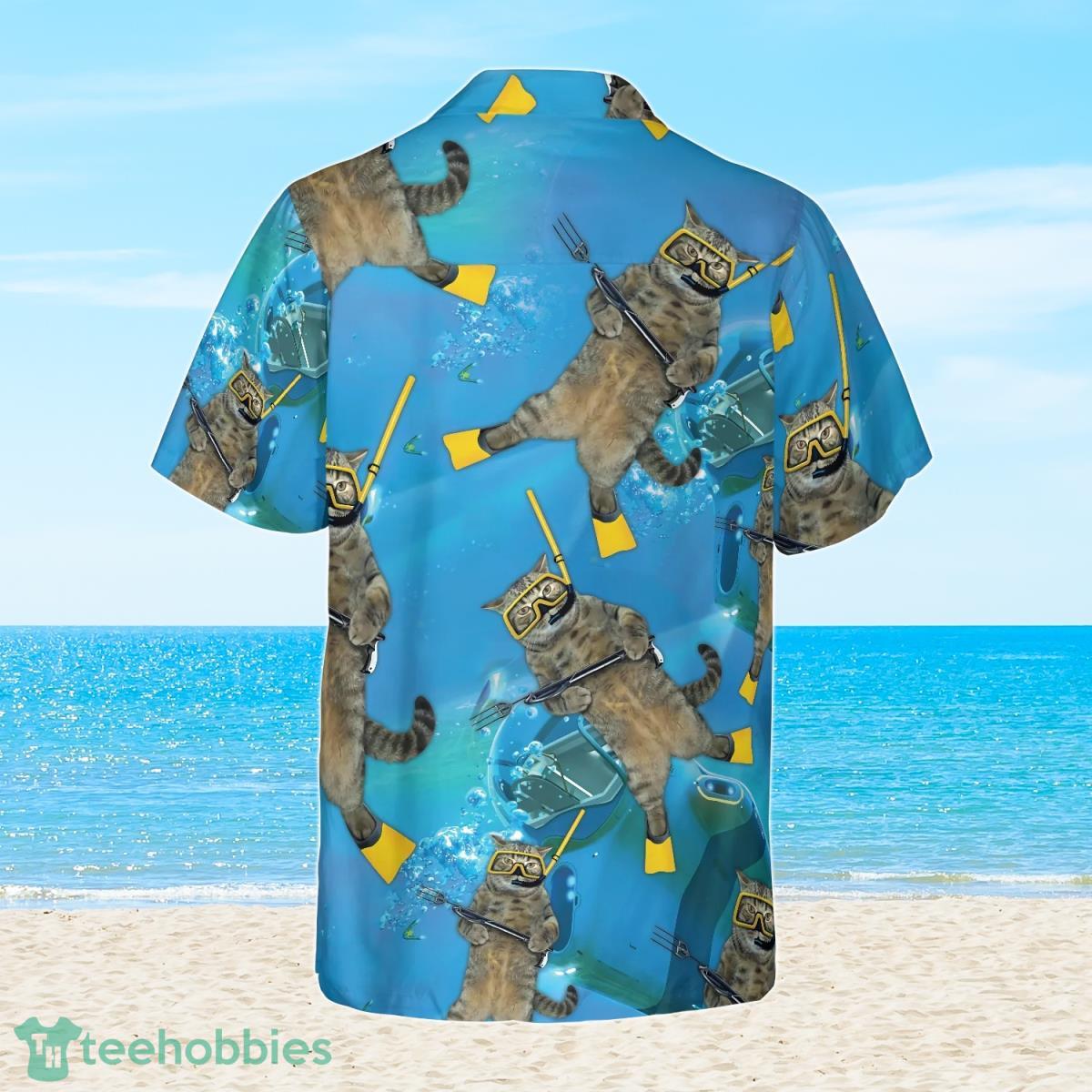 Cat Diver Hawaiian Shirt Gift For Men And Women Product Photo 2