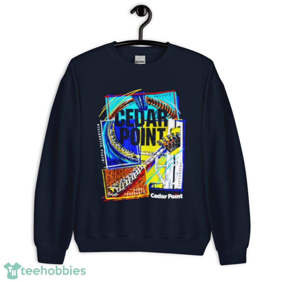 Cedar Point Coaster Collage Shirt - Unisex Crewneck Sweatshirt-1