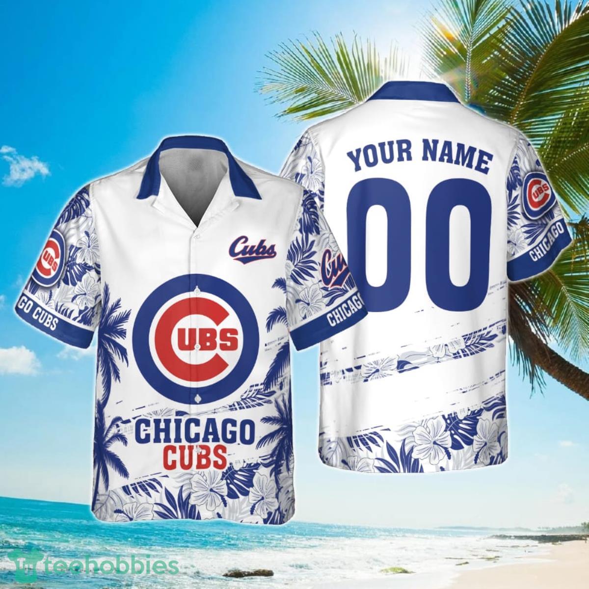 Chicago Cubs MLB Flower Pattern Summer 3D Hawaiian Shirt Personalized Product Photo 1