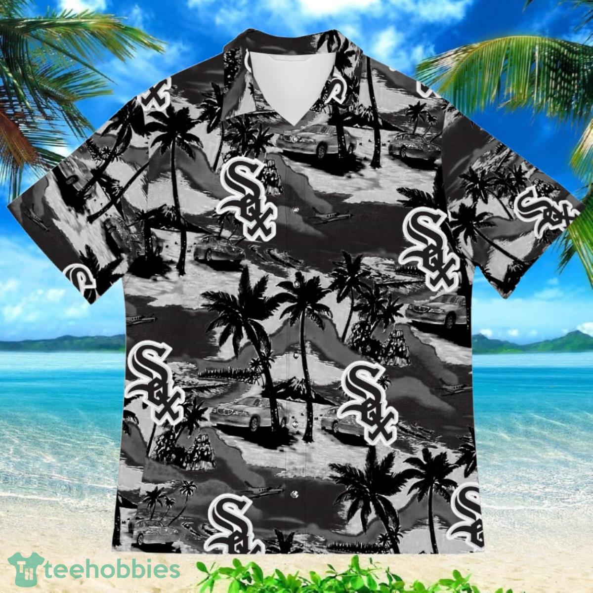 Chicago White Sox Sports American Tropical Patterns Hawaiian Shirt Custom Name & Number Product Photo 2