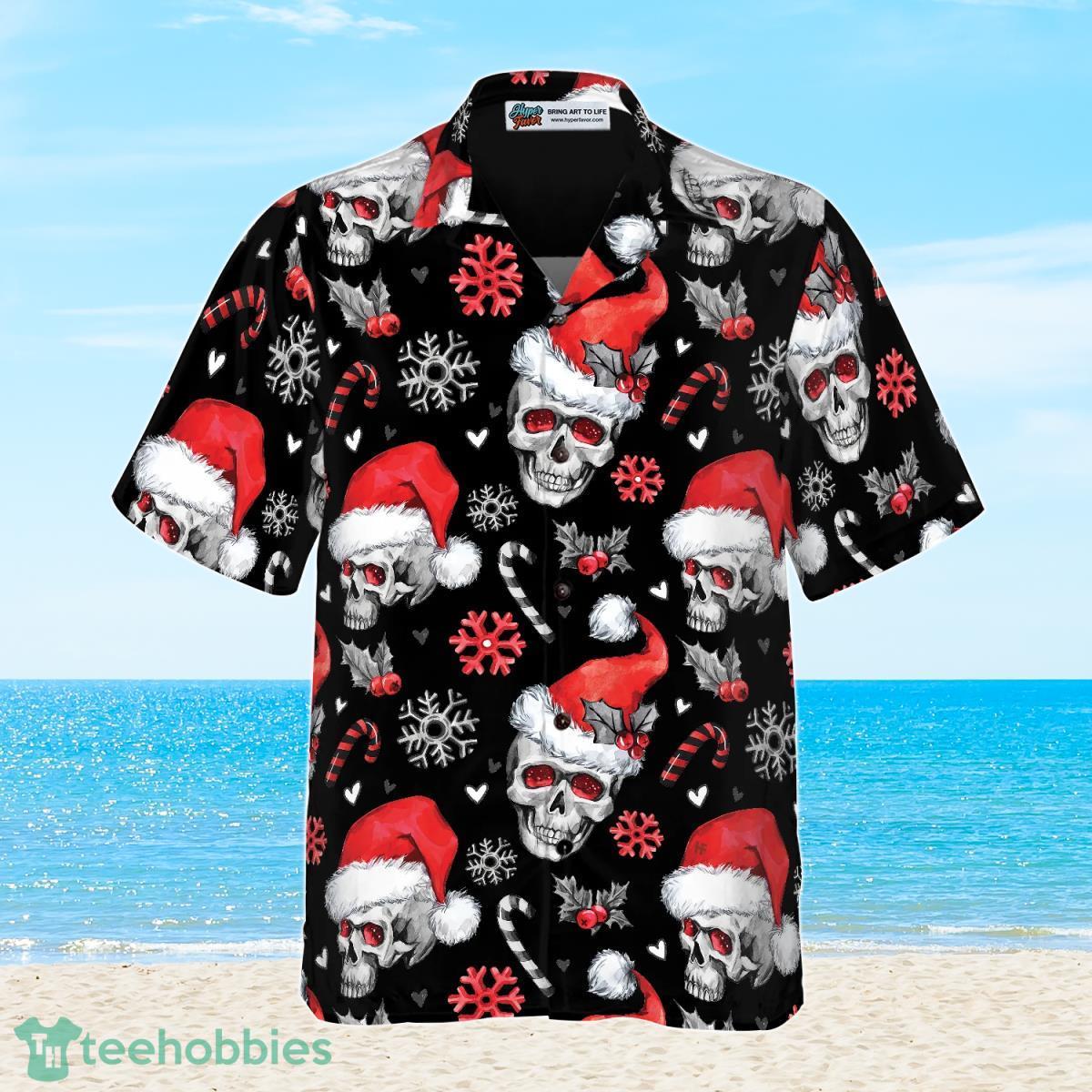 Christmas Skulls With Candy Canes Christmas Hawaiian Shirt Best Gift For Men And Women Product Photo 2