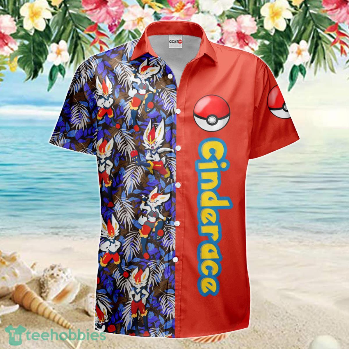 Cinderace Hawaiian Shirt Anime Merch Clothes Unique Gift For Men Women Fans Product Photo 2