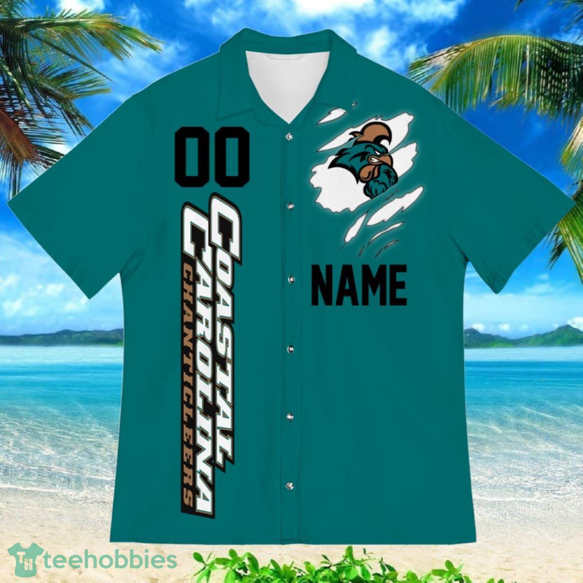 Coastal Carolina Chanticleers Sports American Football Hawaiian Shirt Custom Name & Number Product Photo 2