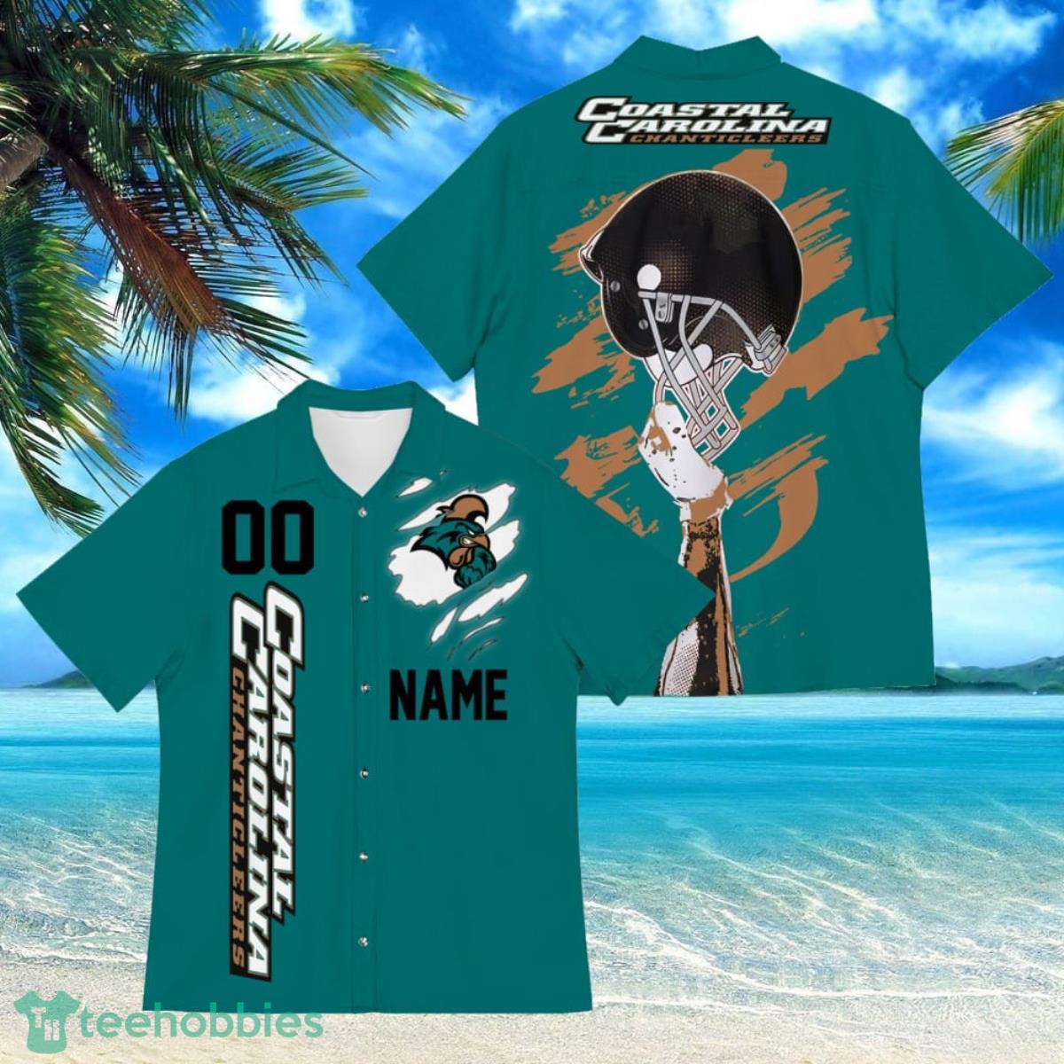 Coastal Carolina Chanticleers Sports American Football Hawaiian Shirt Custom Name & Number Product Photo 1