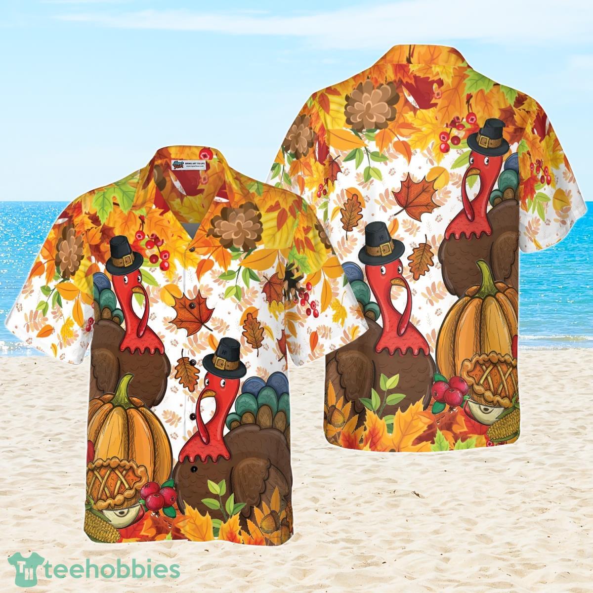 Colorful Festive Thanksgiving Hawaiian Shirt For Men And Women Product Photo 1