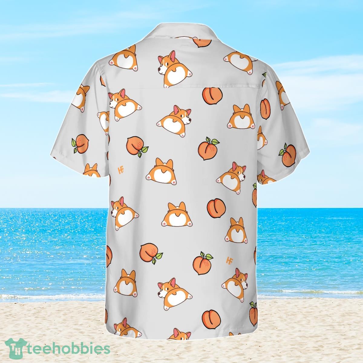 Corgi Butt And Peaches Seamless Hawaiian Shirt For Men And Women Product Photo 2