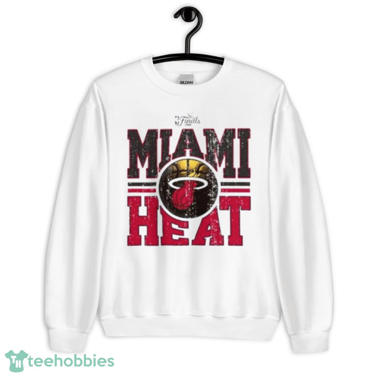 Cream Miami Heat 2023 NBA Finals Tri Blend Shirt - Unisex Heavy Blend Crewneck Sweatshirt