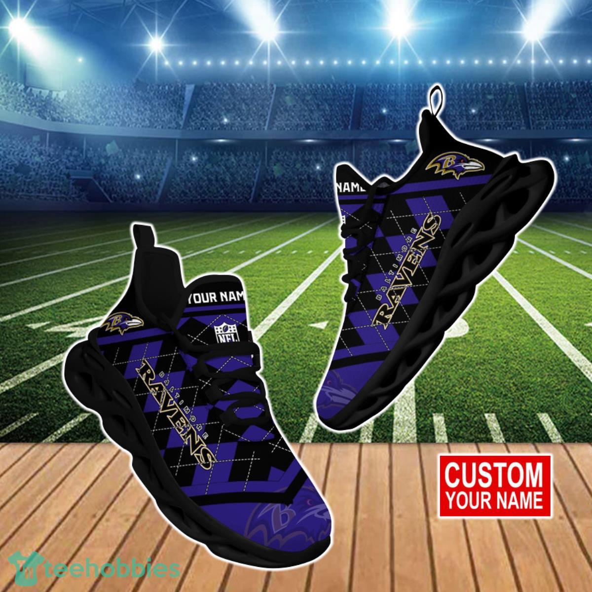 Custom Fit for Fans Baltimore Ravens NFL Clunky Max Soul Shoes with Your Name Product Photo 1