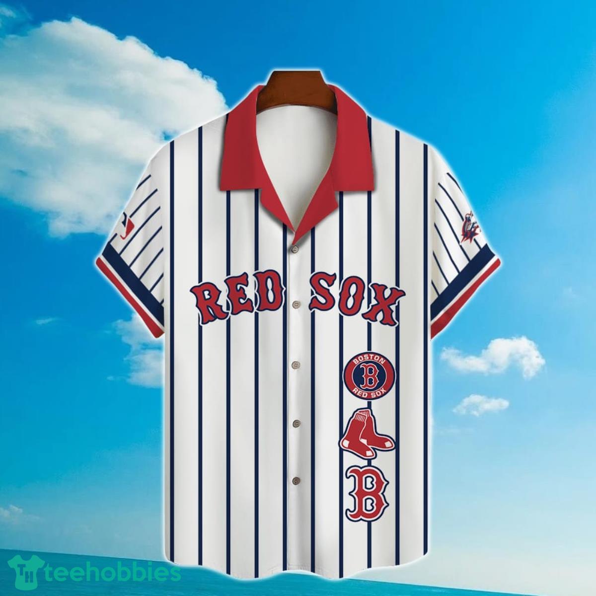 Custom Name And Number Boston Red Sox Baseball Cool Hawaiian Shirt Product Photo 2