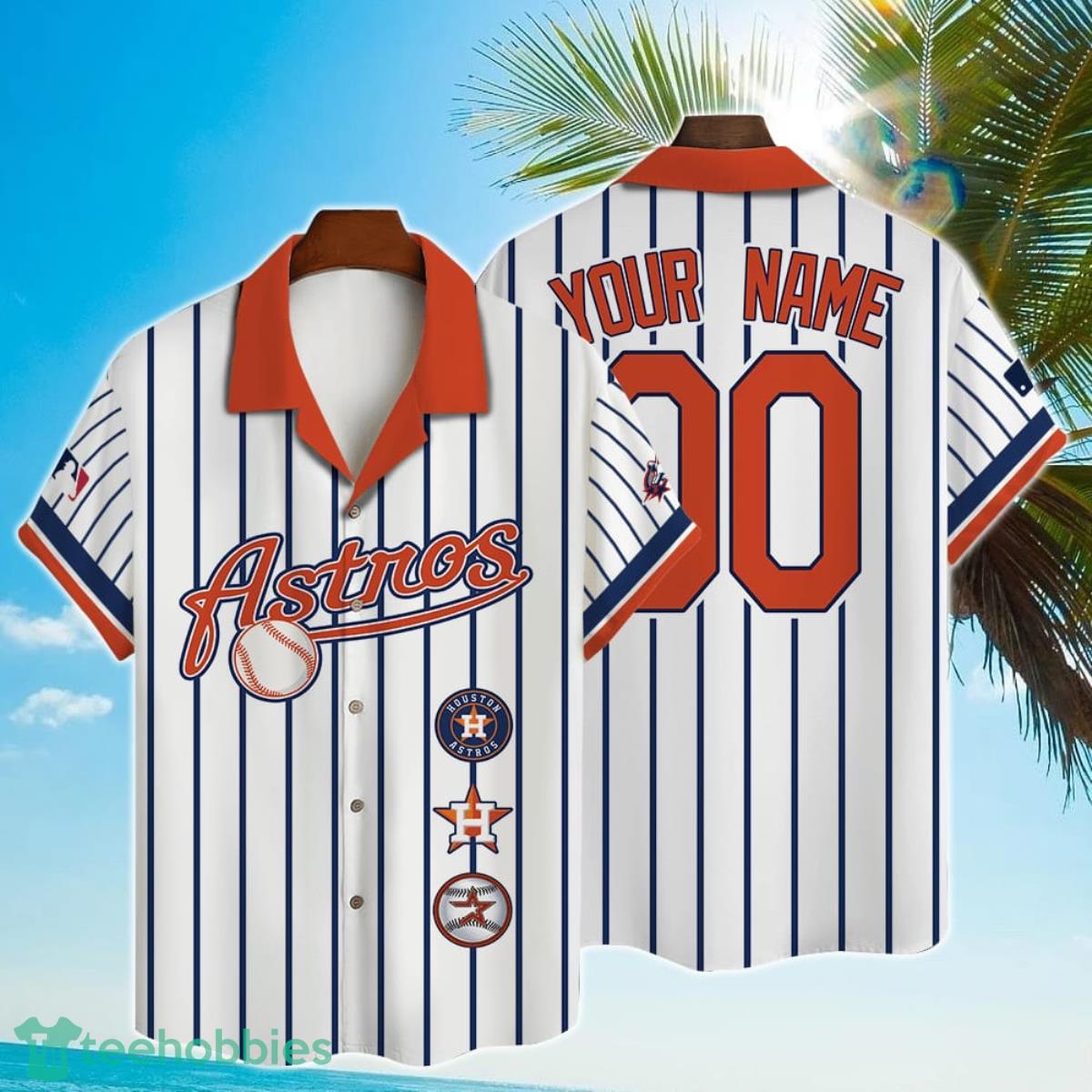 Custom Name And Number Houston Astros Baseball Cool Hawaiian Shirt Product Photo 1