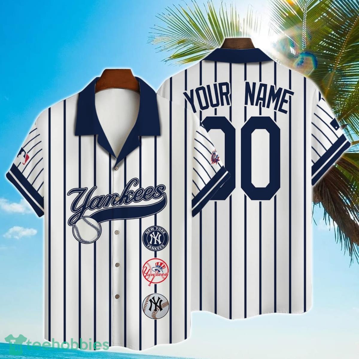 Custom Name And Number New York Yankees Baseball Cool Hawaiian Shirt Product Photo 1