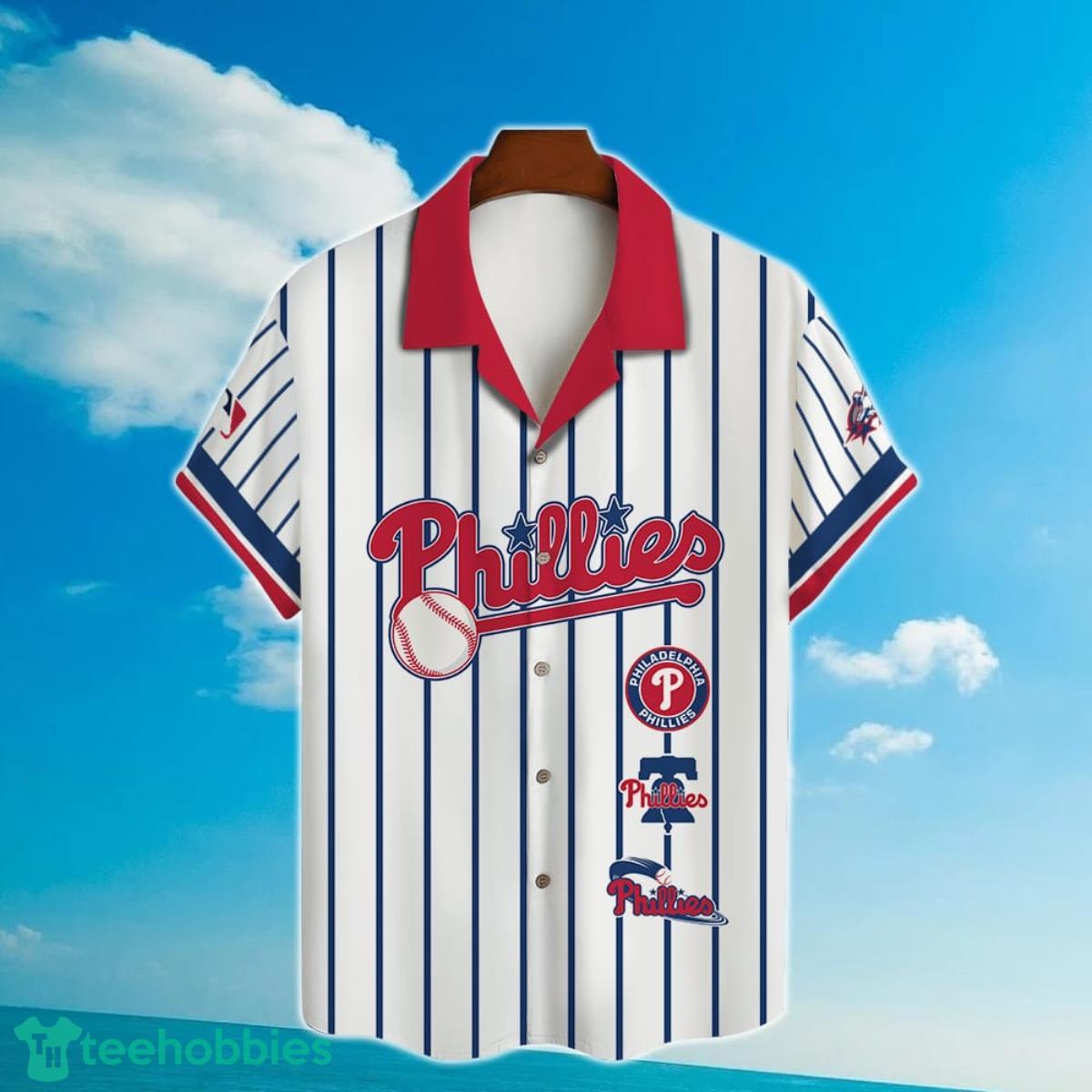 Custom Name And Number Philadelphia Phillies Baseball Cool Hawaiian Shirt Product Photo 2