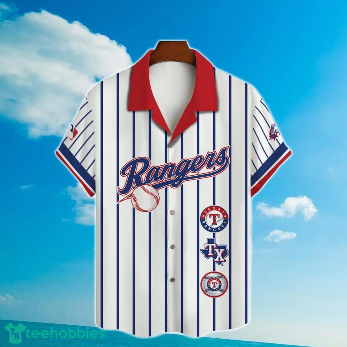 Custom Name And Number Texas Rangers Baseball Cool Hawaiian Shirt Product Photo 2