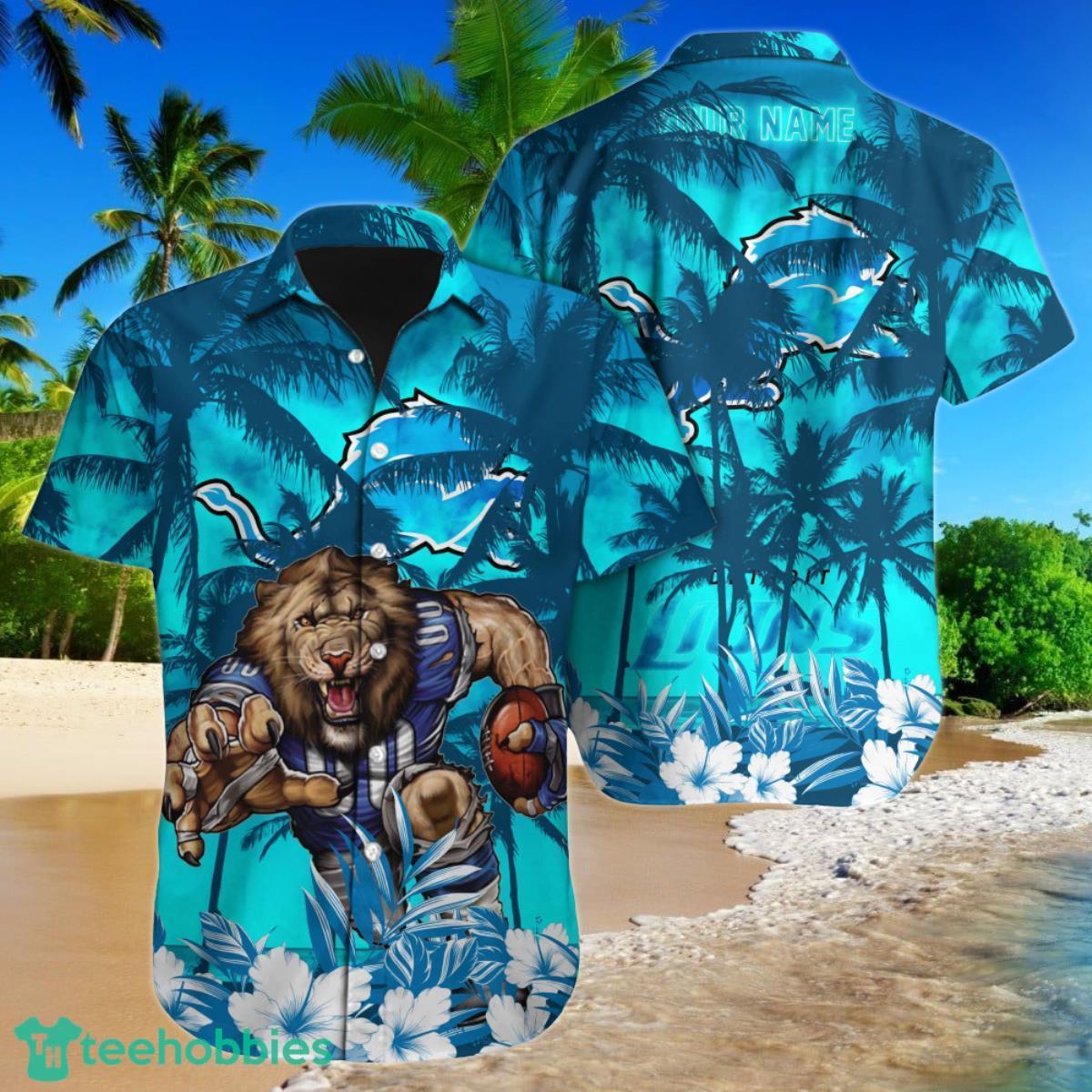 Detroit Lions NFL Football Custom Name Hawaiian Shirt Special Gift For Real Fans Product Photo 1