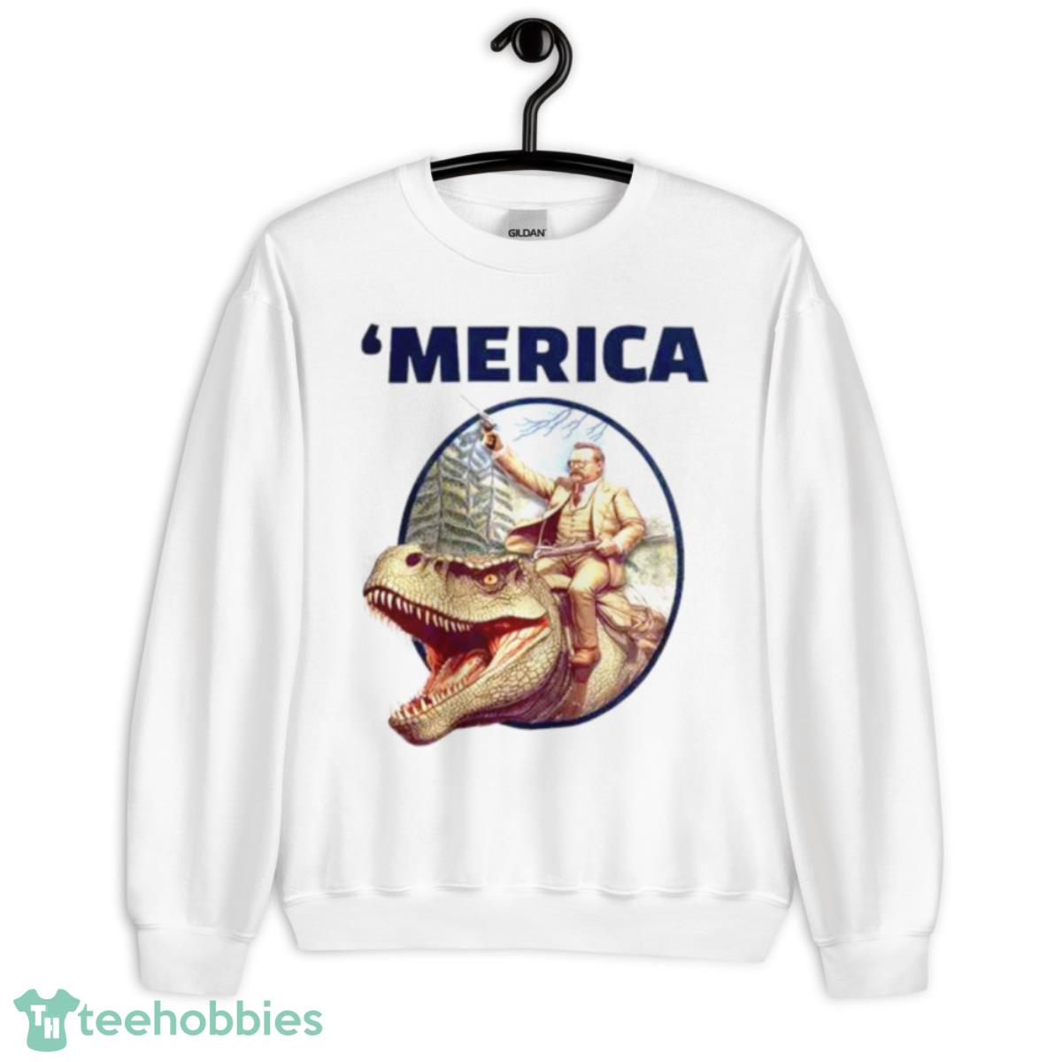 Dinosaur TR Merica Shirt - Unisex Heavy Blend Crewneck Sweatshirt