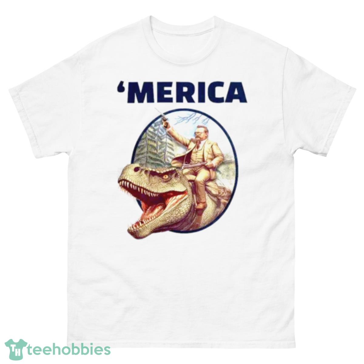 Dinosaur TR Merica Shirt - 500 Men’s Classic Tee Gildan