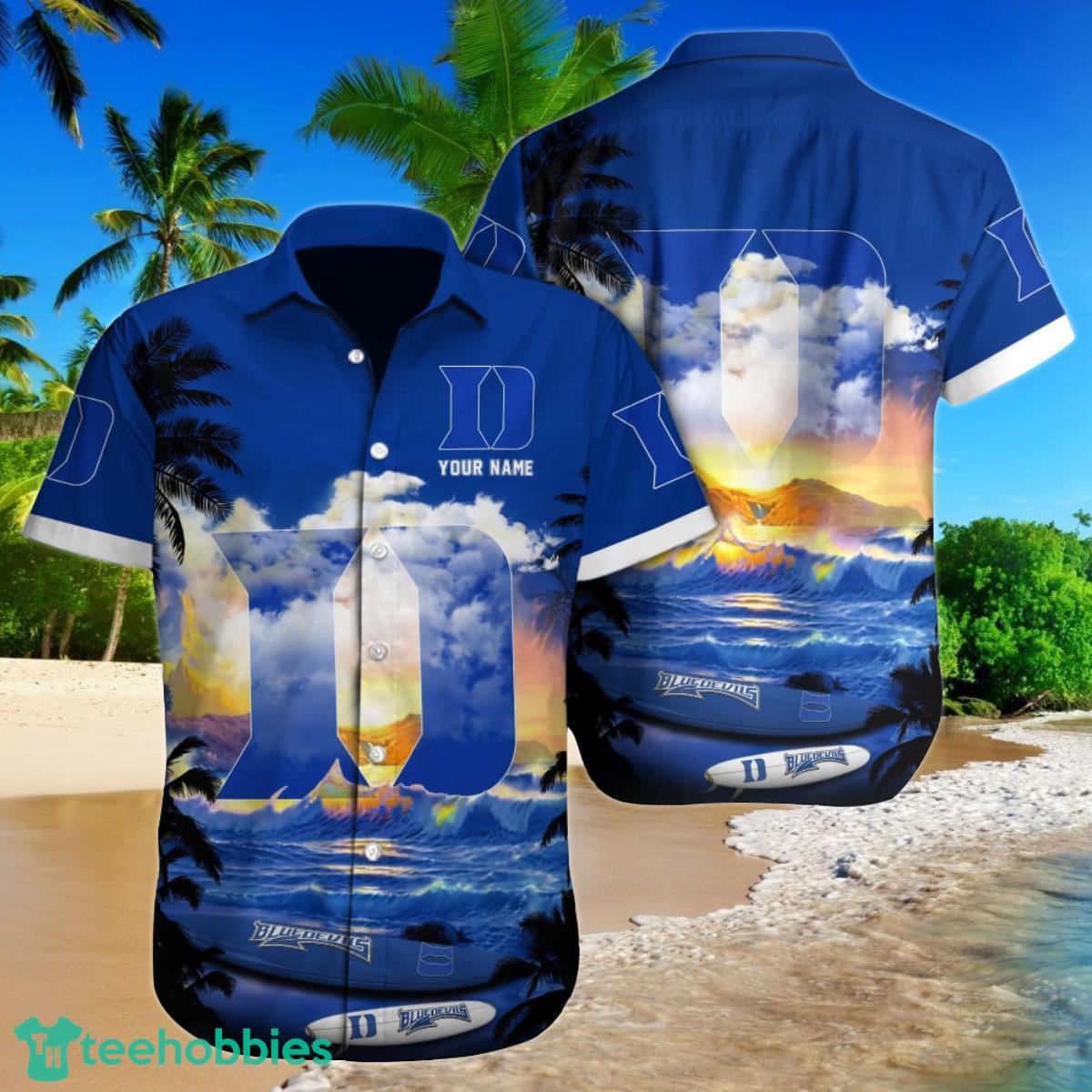 Duke Blue Devils NCAA2 Custom Name Hawaiian Shirt For Men Women Gift For Fans Product Photo 1