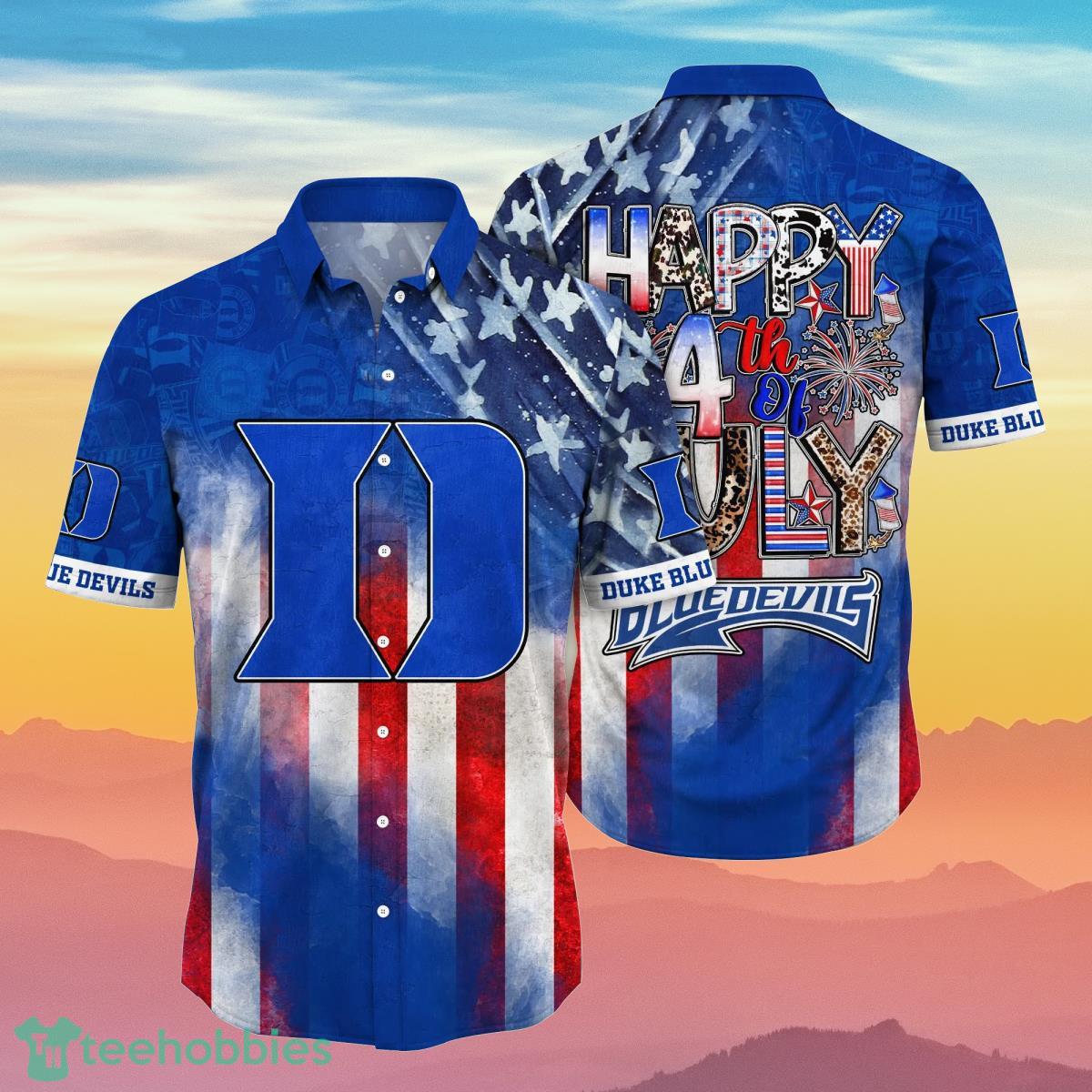 Duke Blue Devils NCAA2 Hawaiian Shirt 4th Of July Independence Day Best Gift For Men And Women Fans - Duke Blue Devils NCAA2 Hawaii Shirt Independence Day, Summer Shirts NA49897_1