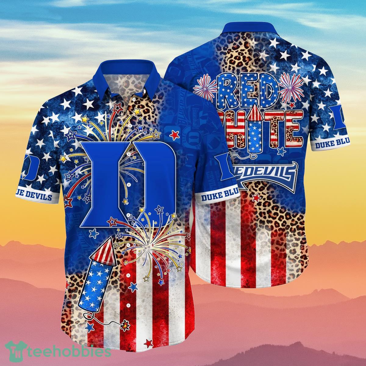 Duke Blue Devils NCAA2 Hawaiian Shirt 4th Of July Independence Day Ideal Gift For Men And Women Fans - Duke Blue Devils NCAA2 Hawaii Shirt Independence Day, Summer Shirts NA49889_1