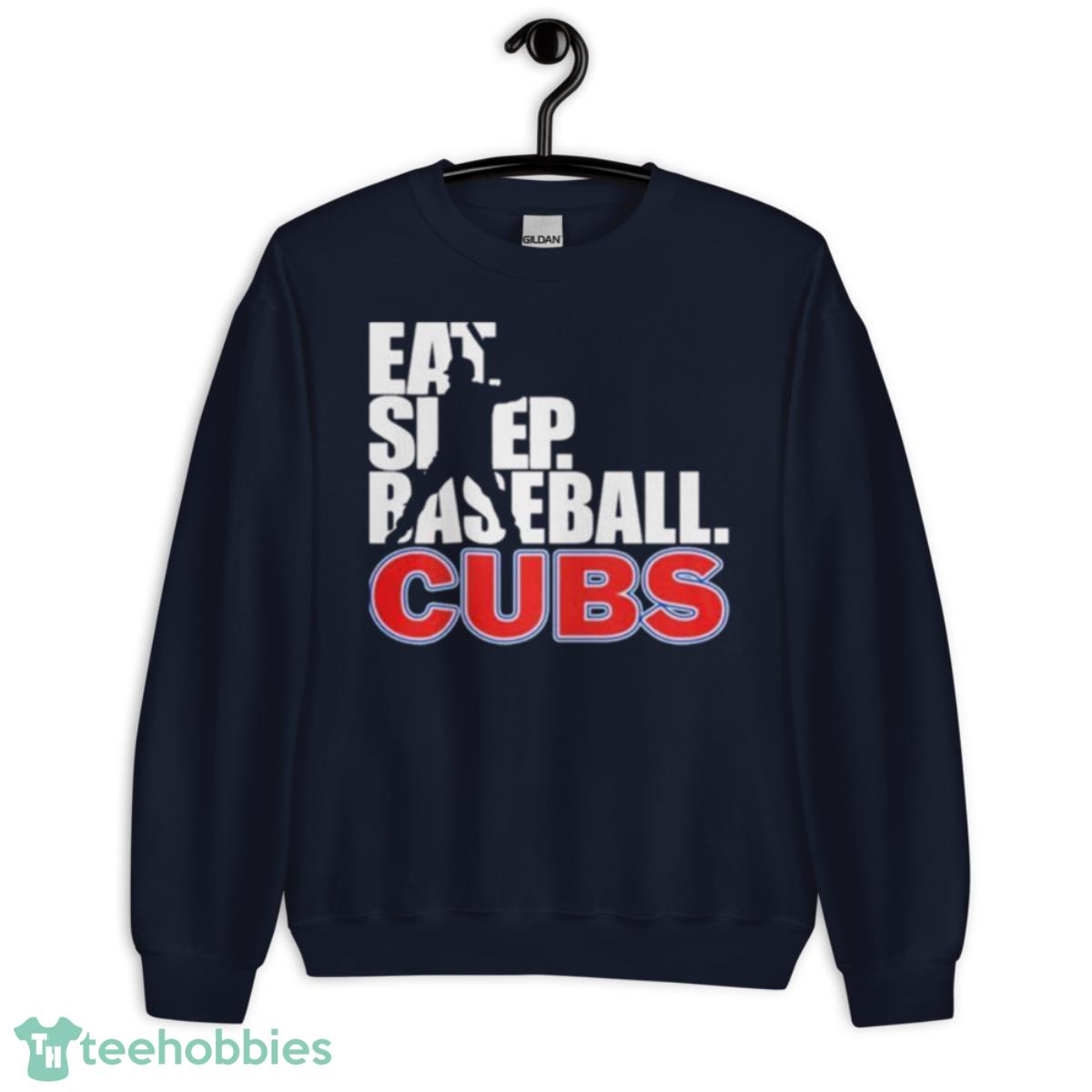 Eat Sleep Baseball Cubs 2023 Shirt - Unisex Crewneck Sweatshirt-1