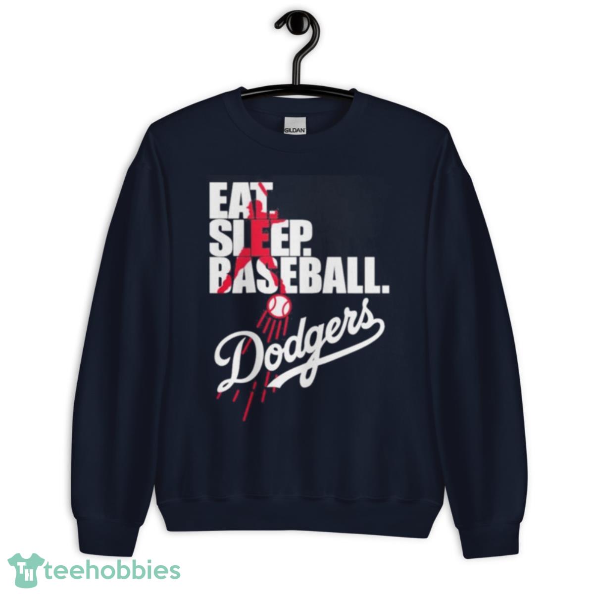 Eat Sleep Baseball Dodgers 2023 Shirt - Unisex Crewneck Sweatshirt-1