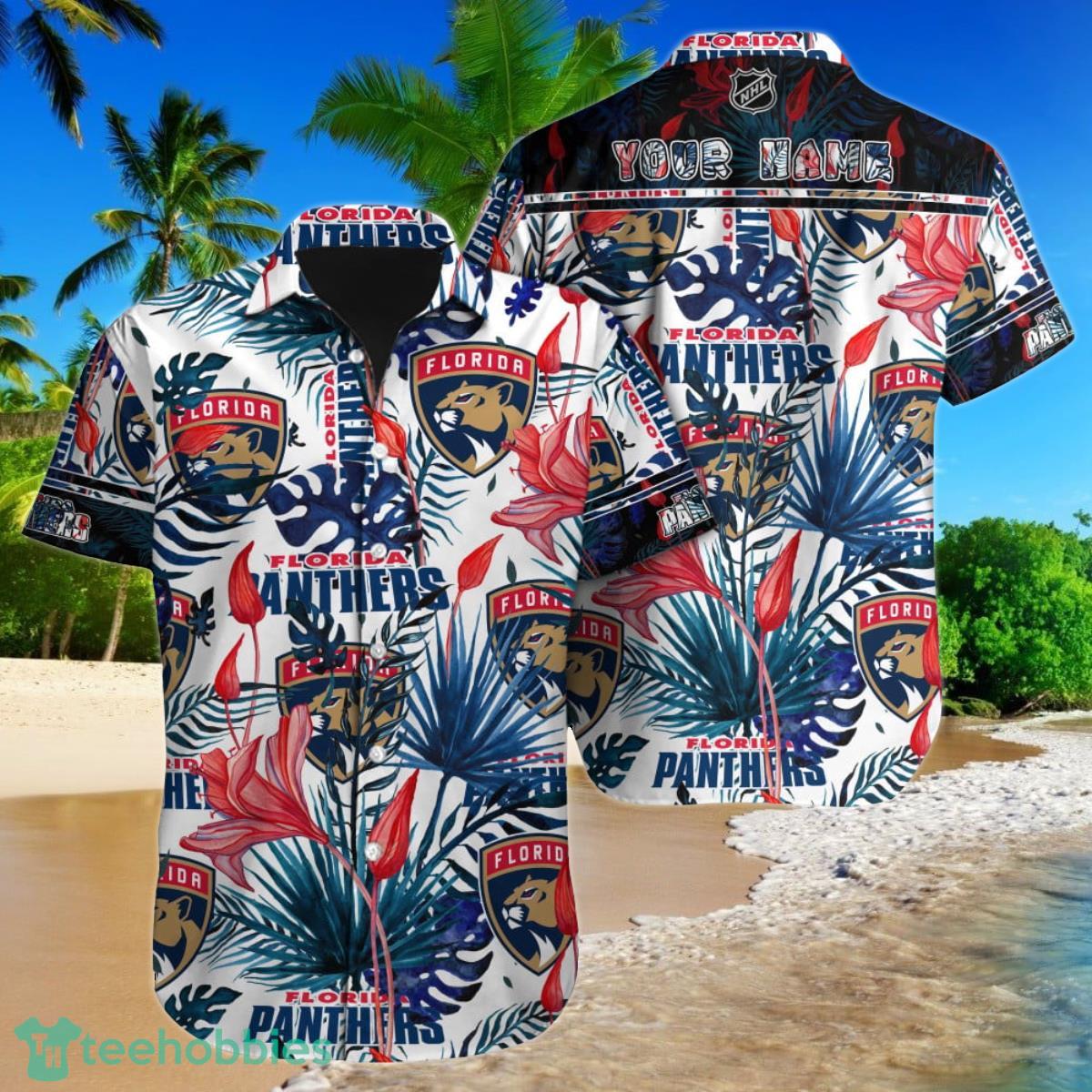 Florida Panthers NHL Custom Name Hawaiian Shirt For Men Women Style Gift For Fans Product Photo 1