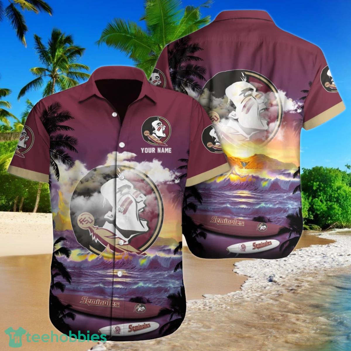 Florida State Seminoles NCAA2 Custom Name Hawaiian Shirt For Men Women Gift For Fans Product Photo 1