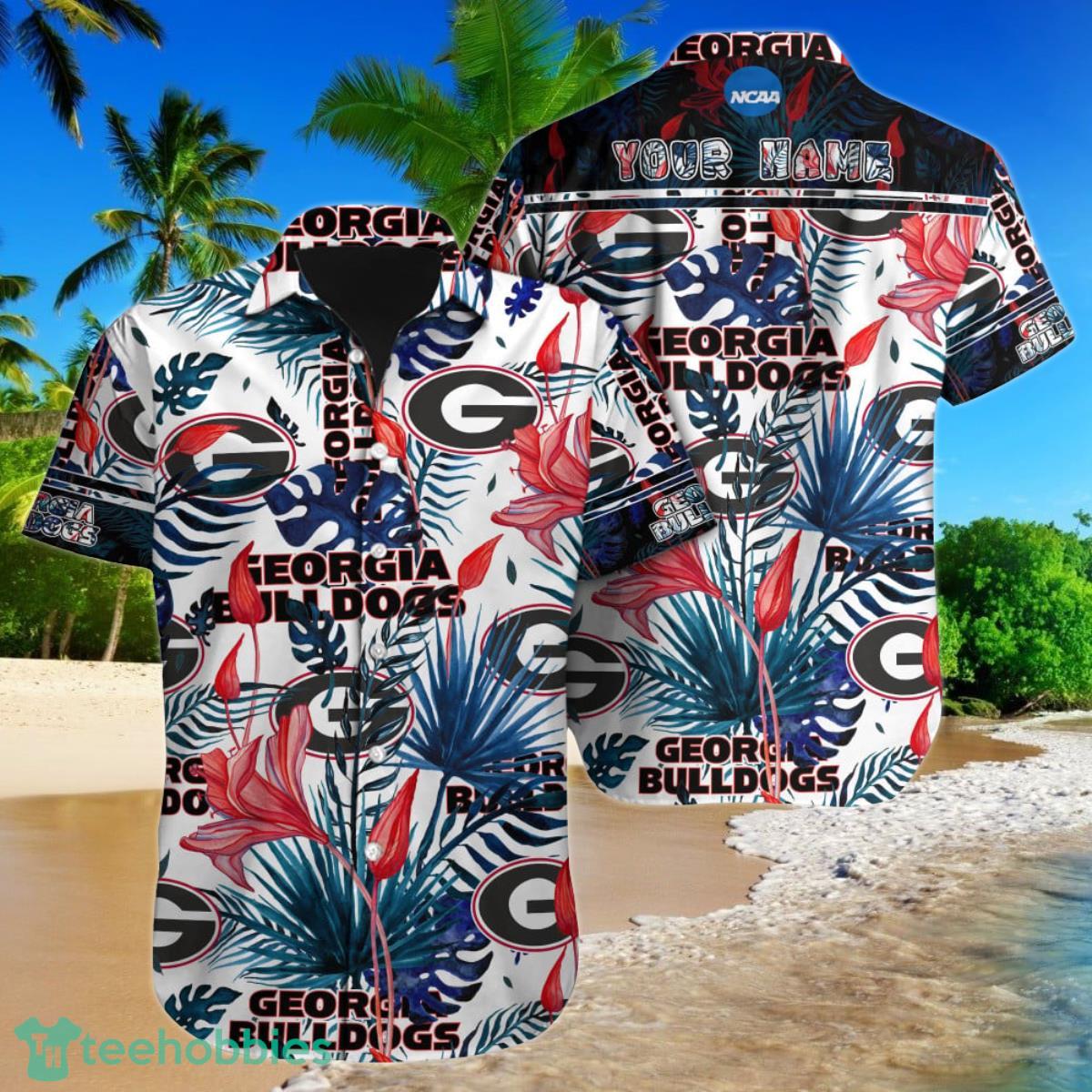 Georgia Bulldogs NCAA Custom Name Palm Tree Pattern Hawaiian Shirt And  Shorts - Freedomdesign